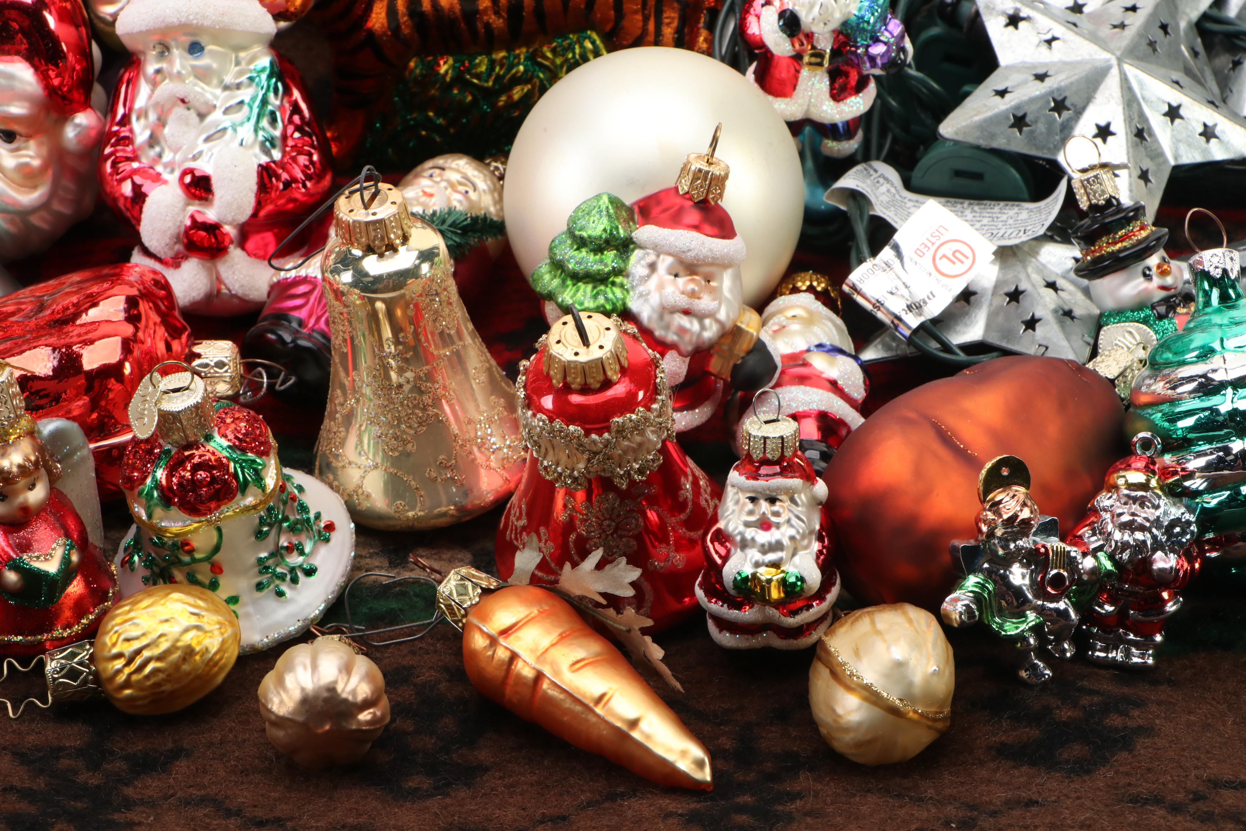 Old World Christmas with Other Christmas Ornaments, Figurines and More