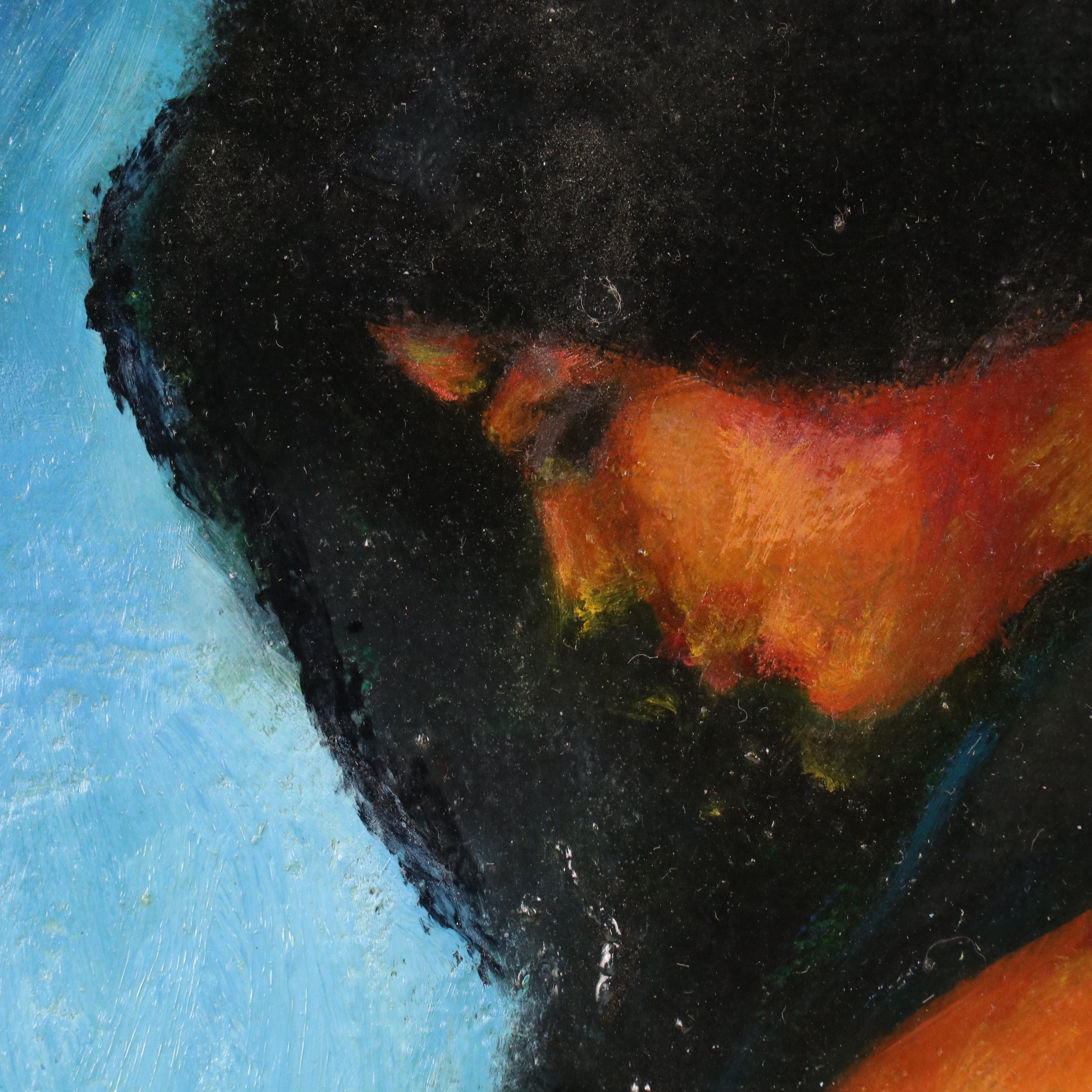 Stylized Oil Painting "My Beautiful Mode Isabel," 1971