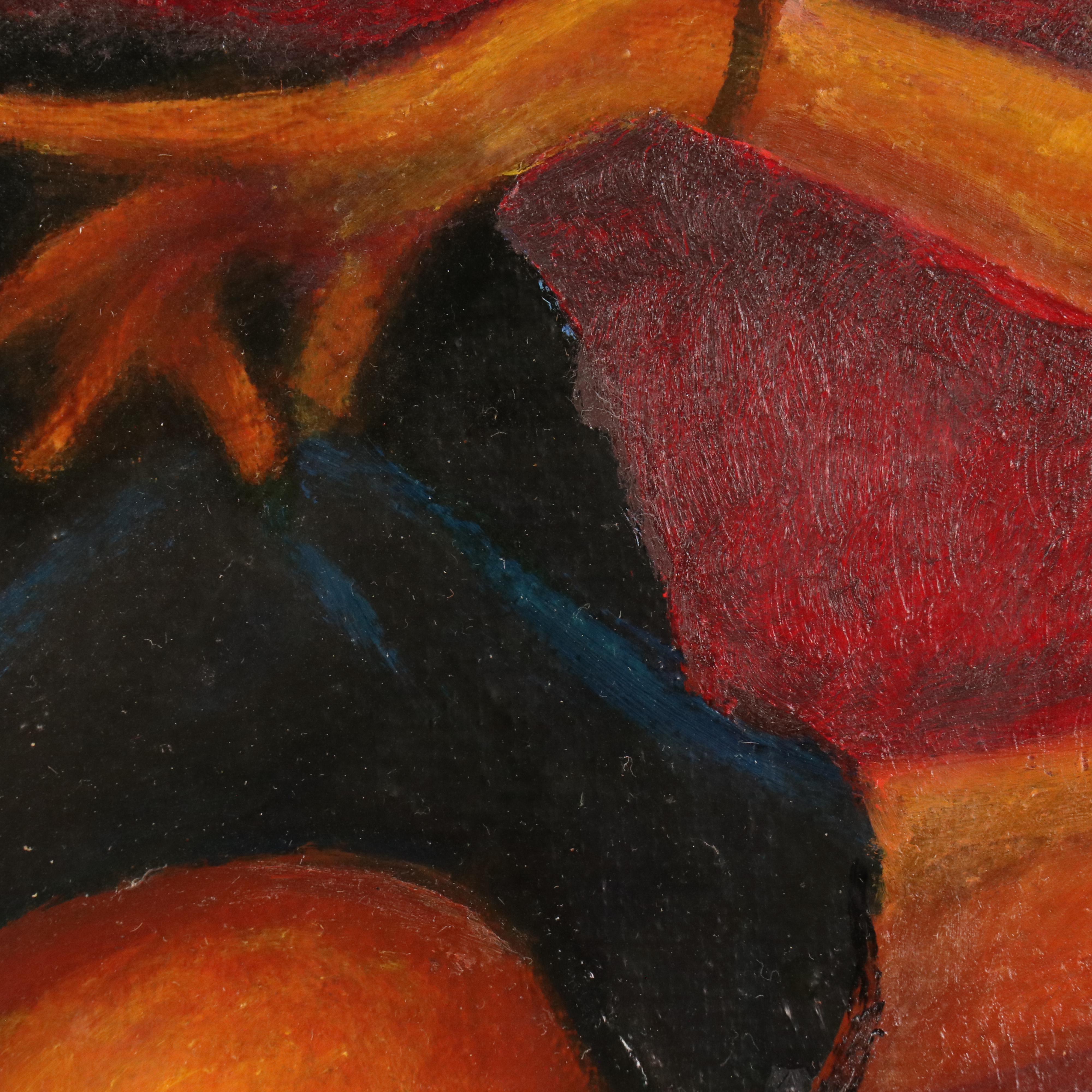 Stylized Oil Painting "My Beautiful Mode Isabel," 1971