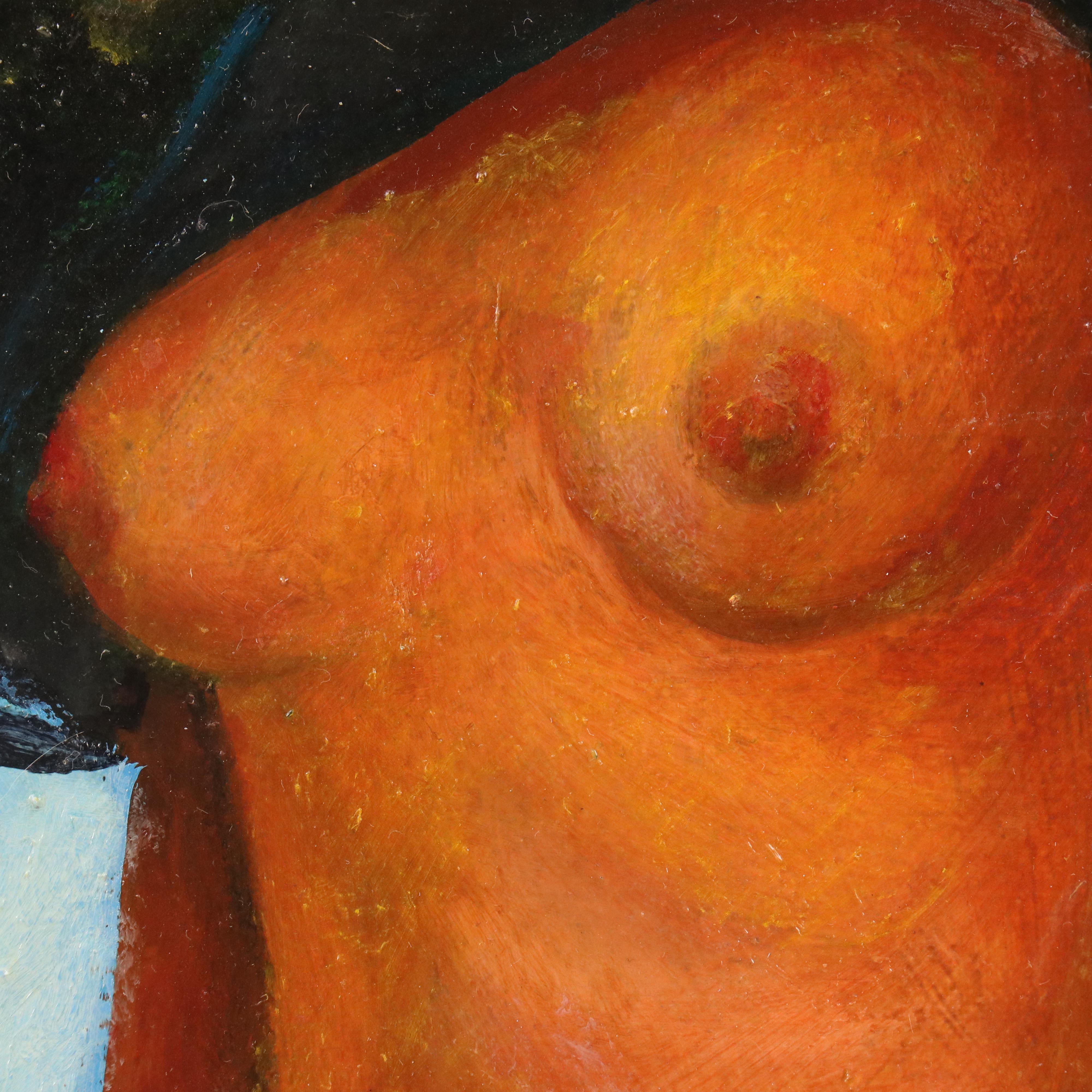 Stylized Oil Painting "My Beautiful Mode Isabel," 1971