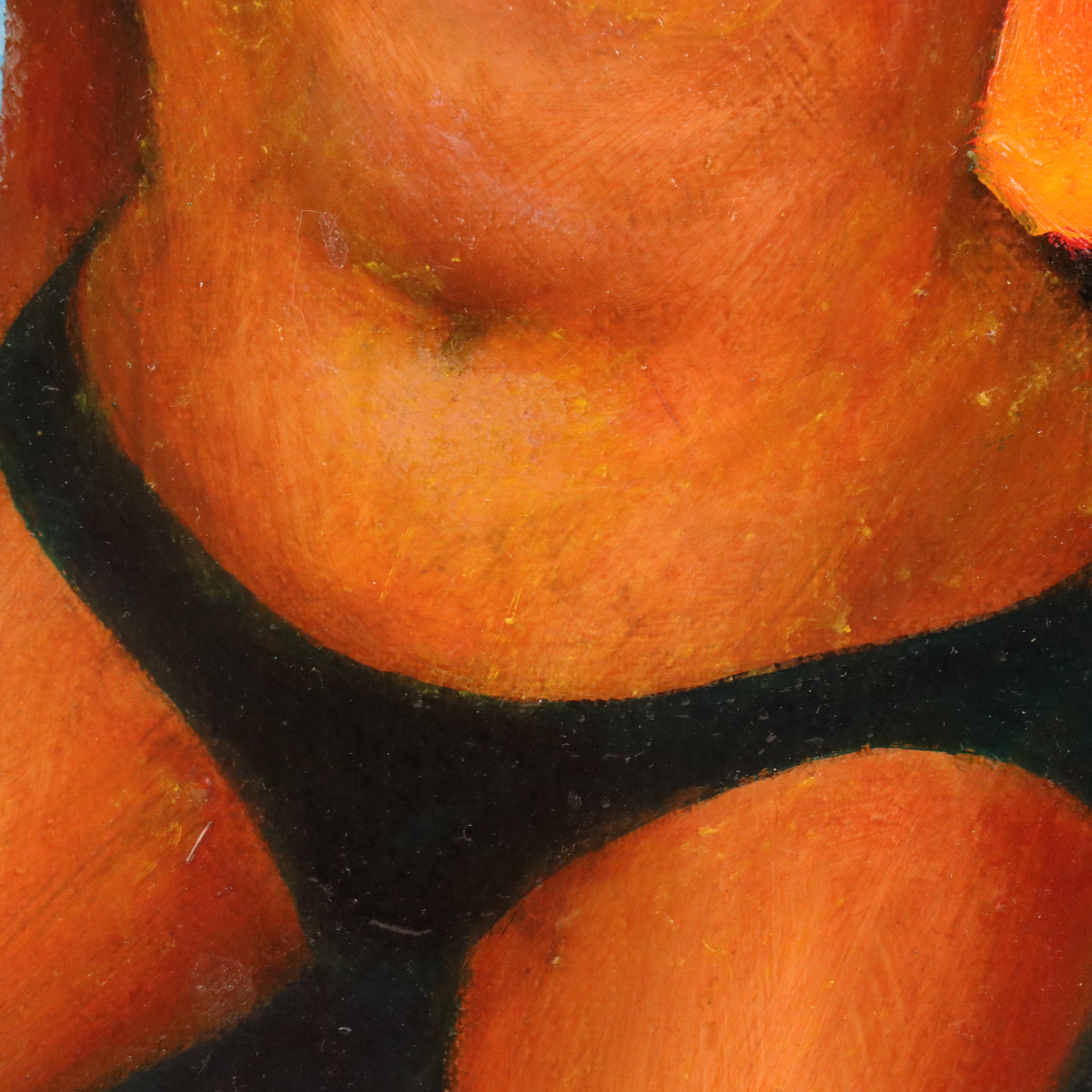 Stylized Oil Painting "My Beautiful Mode Isabel," 1971