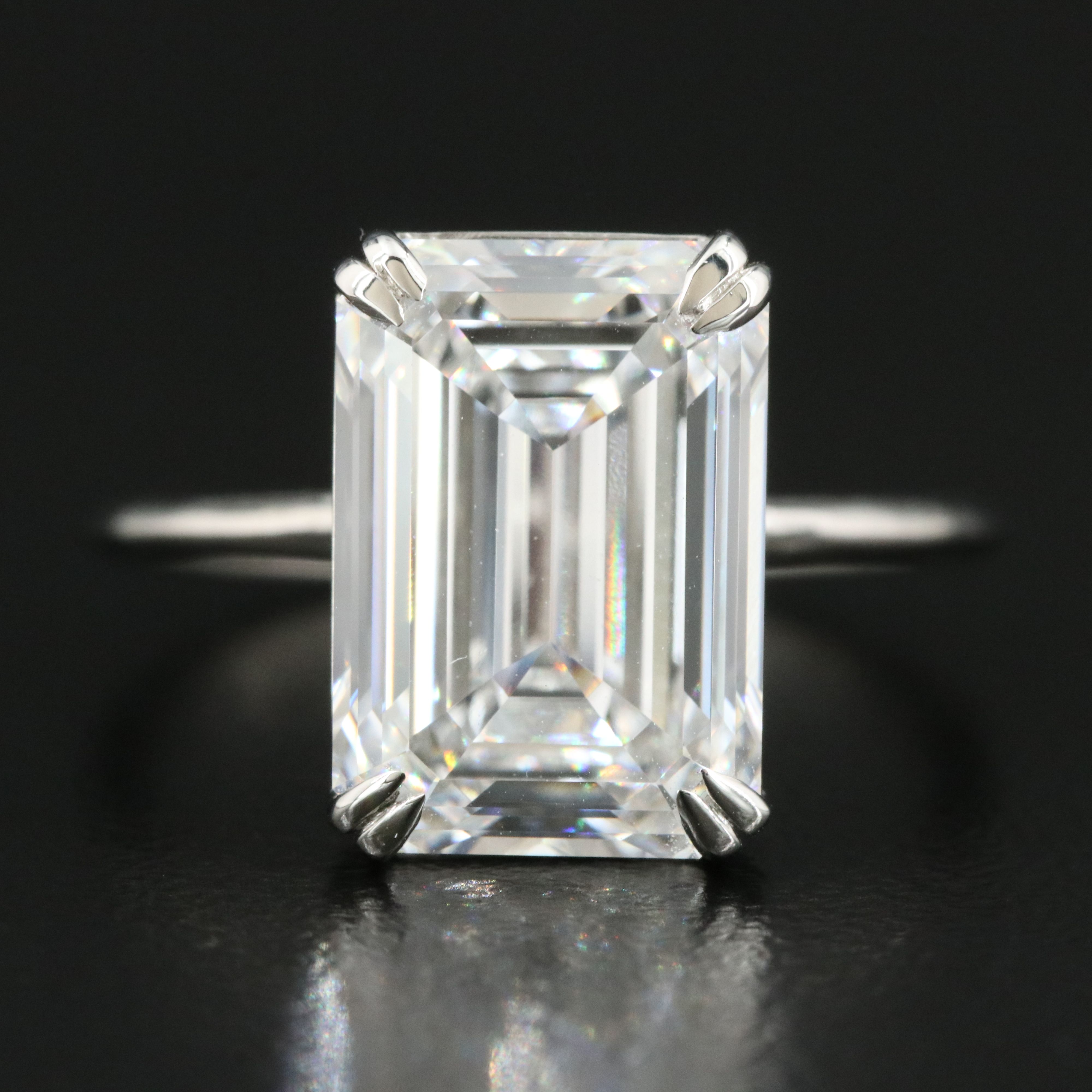 Platinum 5.55 CT Lab Grown Diamond Solitaire Ring with IGI Report