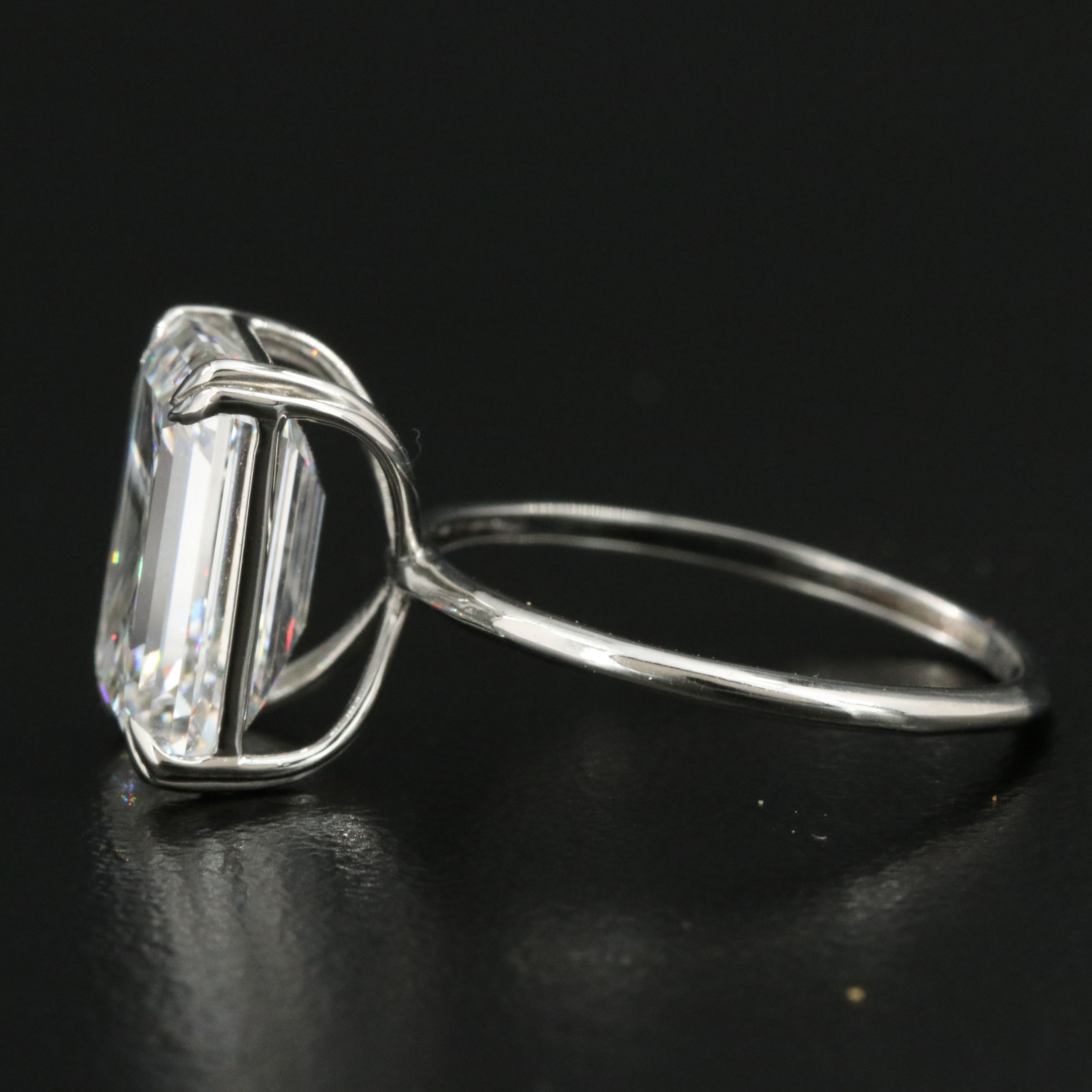 Platinum 5.55 CT Lab Grown Diamond Solitaire Ring with IGI Report