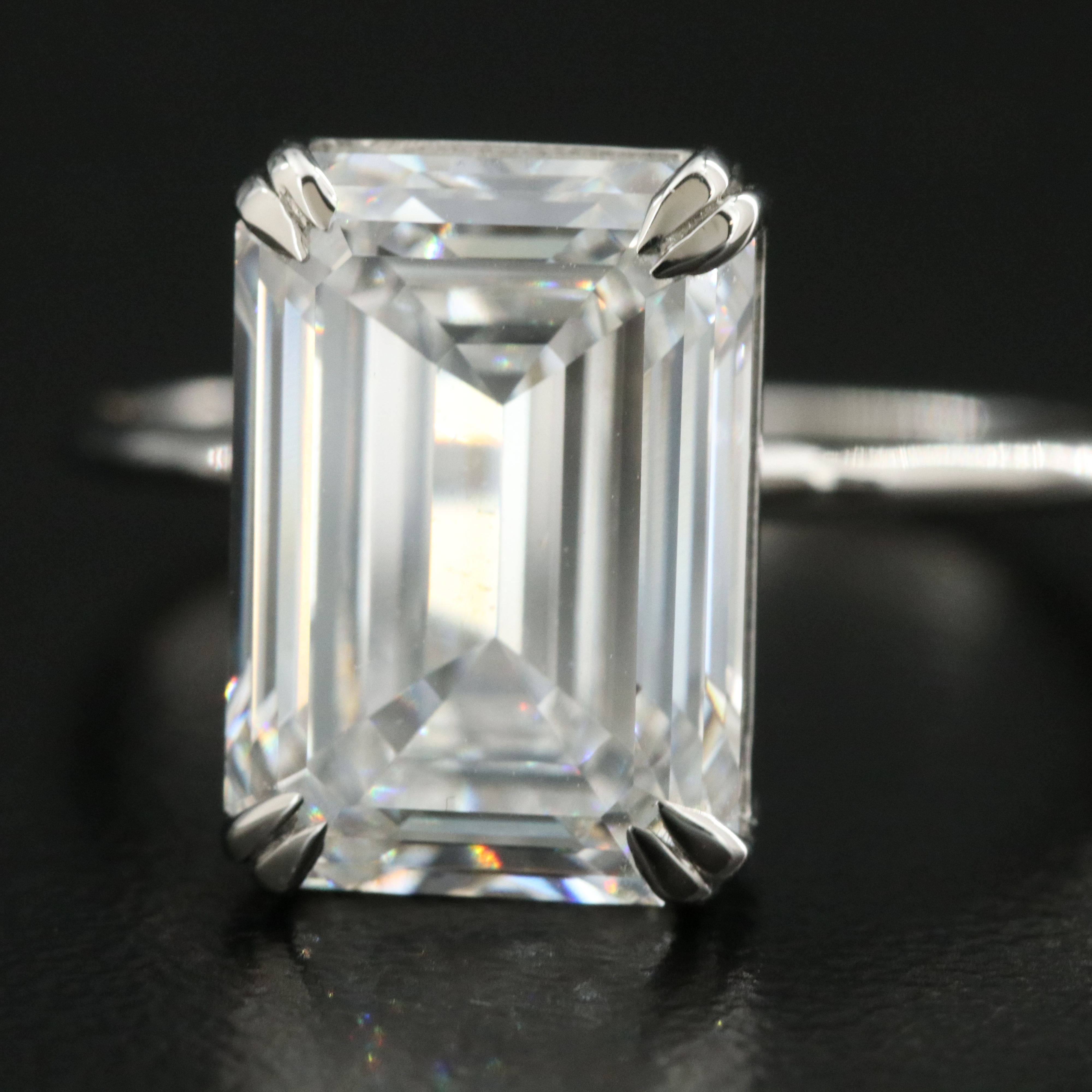 Platinum 5.55 CT Lab Grown Diamond Solitaire Ring with IGI Report