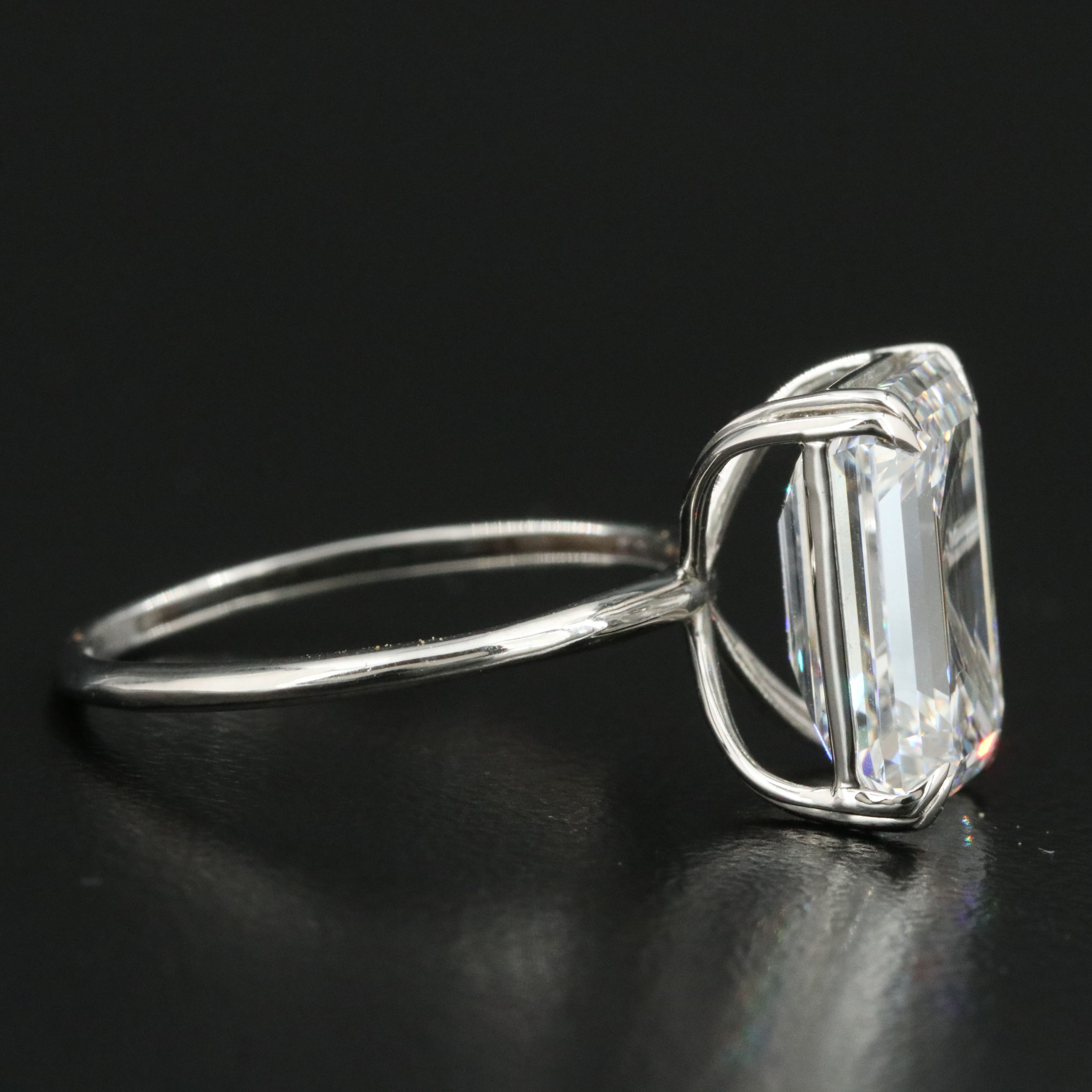 Platinum 5.55 CT Lab Grown Diamond Solitaire Ring with IGI Report