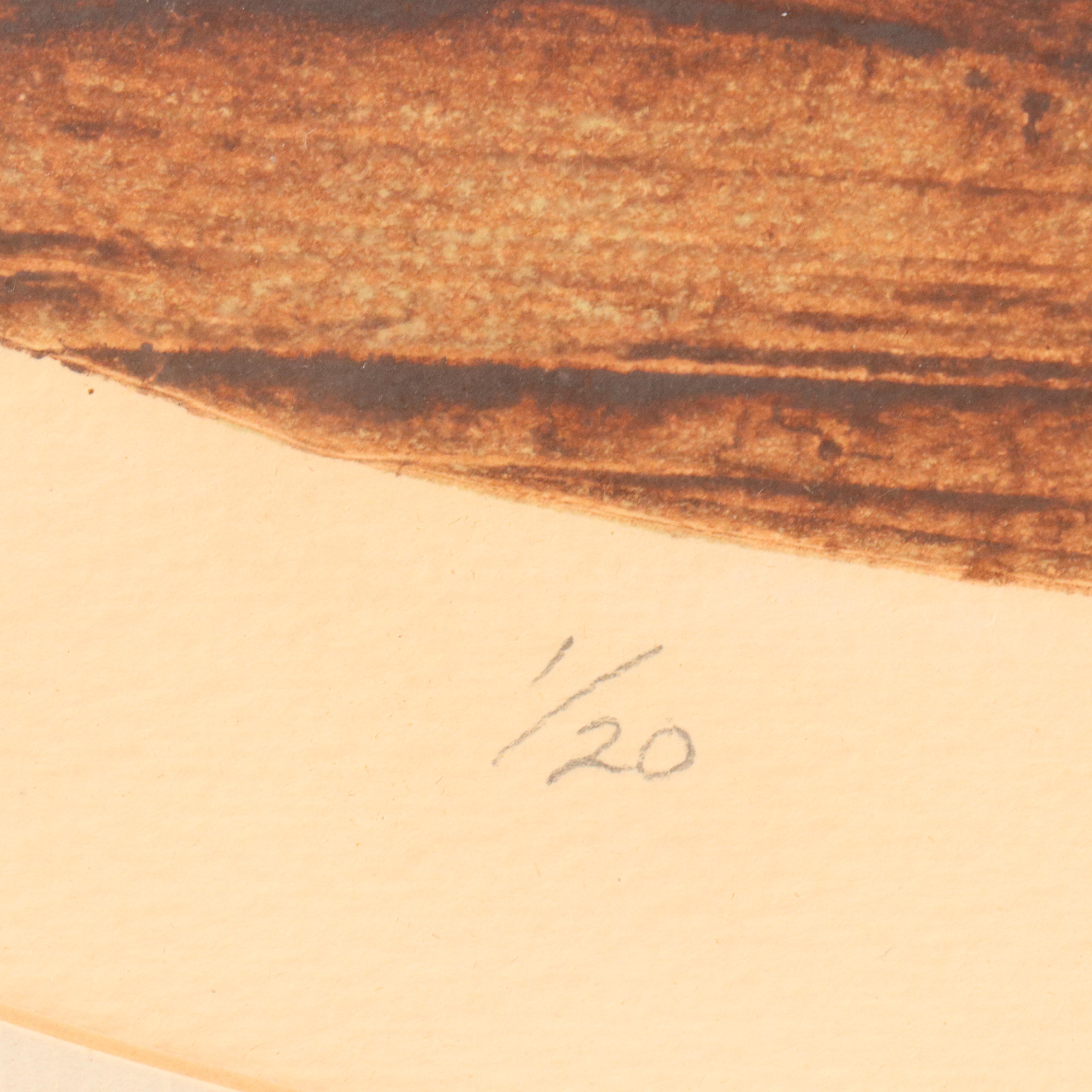 Jack Matott Abstract Intaglio "Asparagus II," 1971