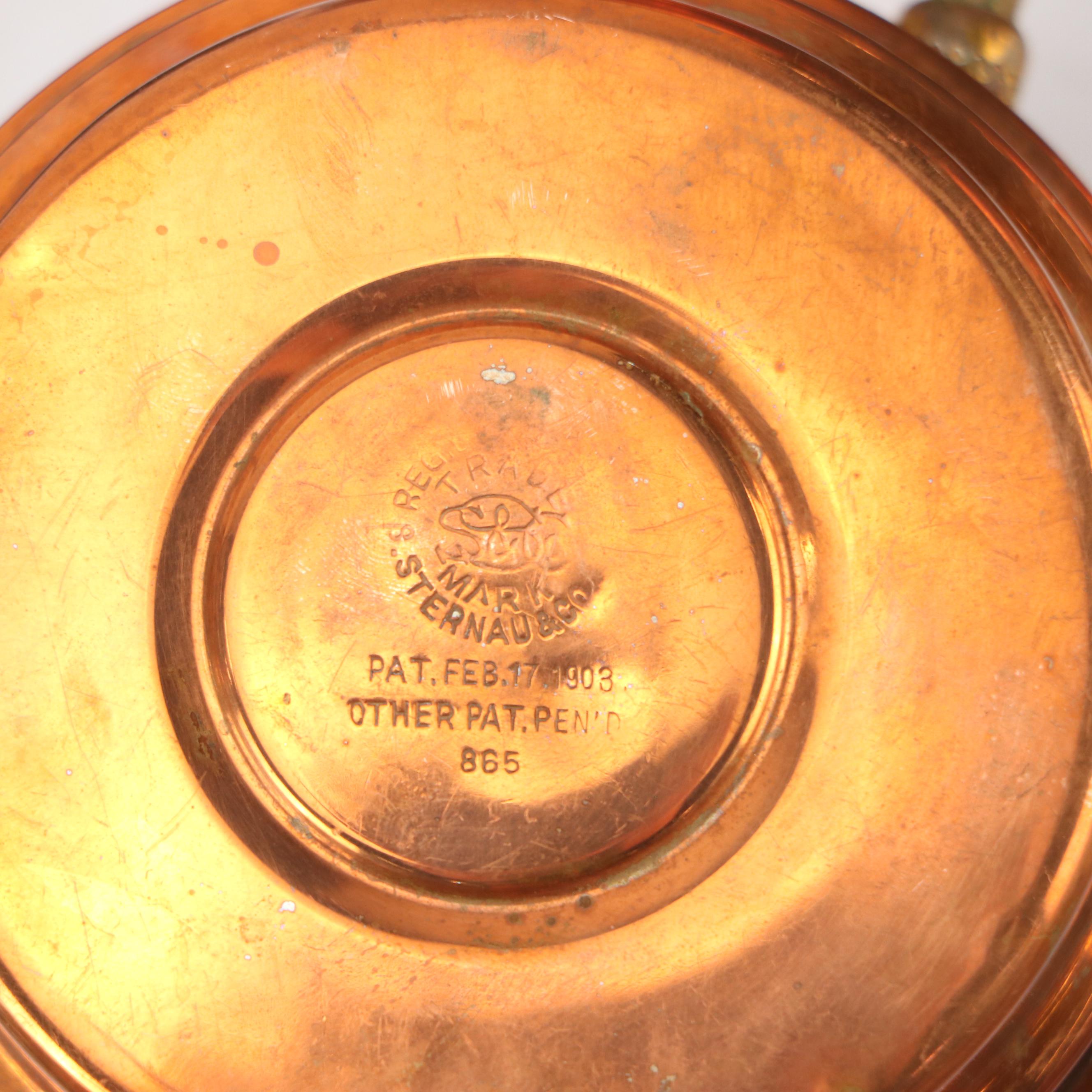 Sigg, S. Sternau & Co., and Other Copper Pots, Pans, and Chafing Dishes