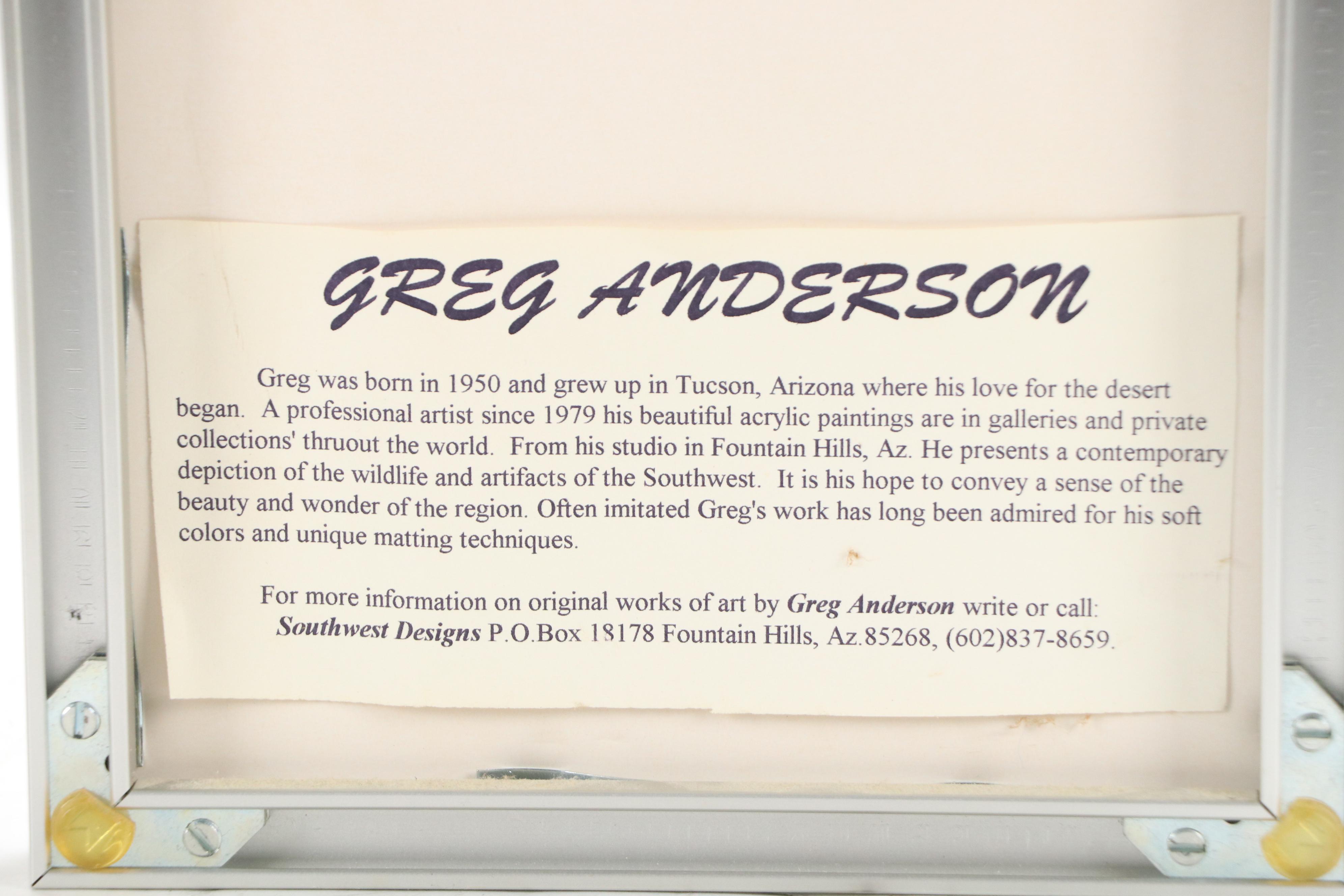 American Southwestern Themed Artwork Including Two Prints and Painted Feather