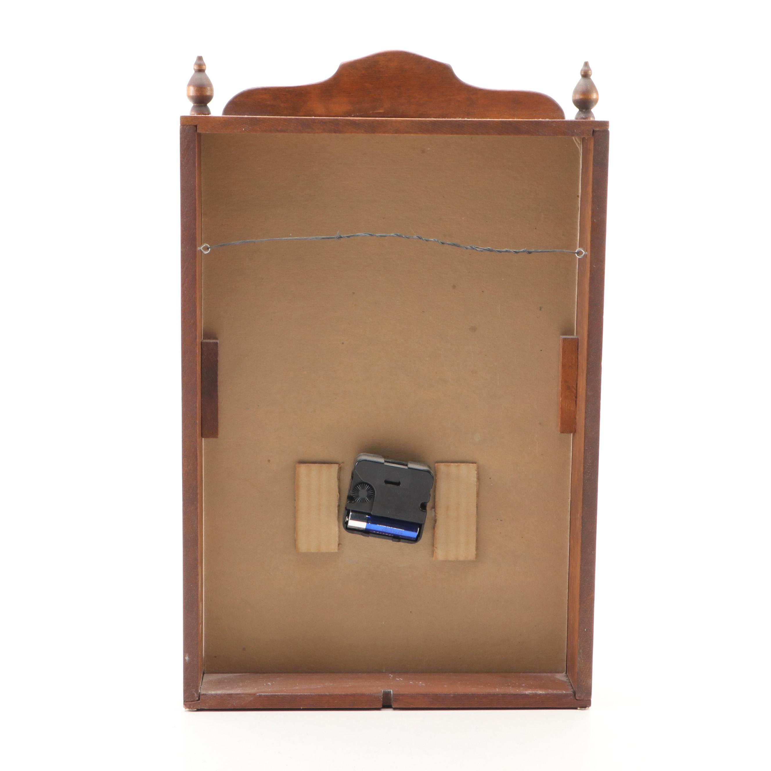 Fruit Basket Roman Numeral Swinging Door Wood Wall Clock