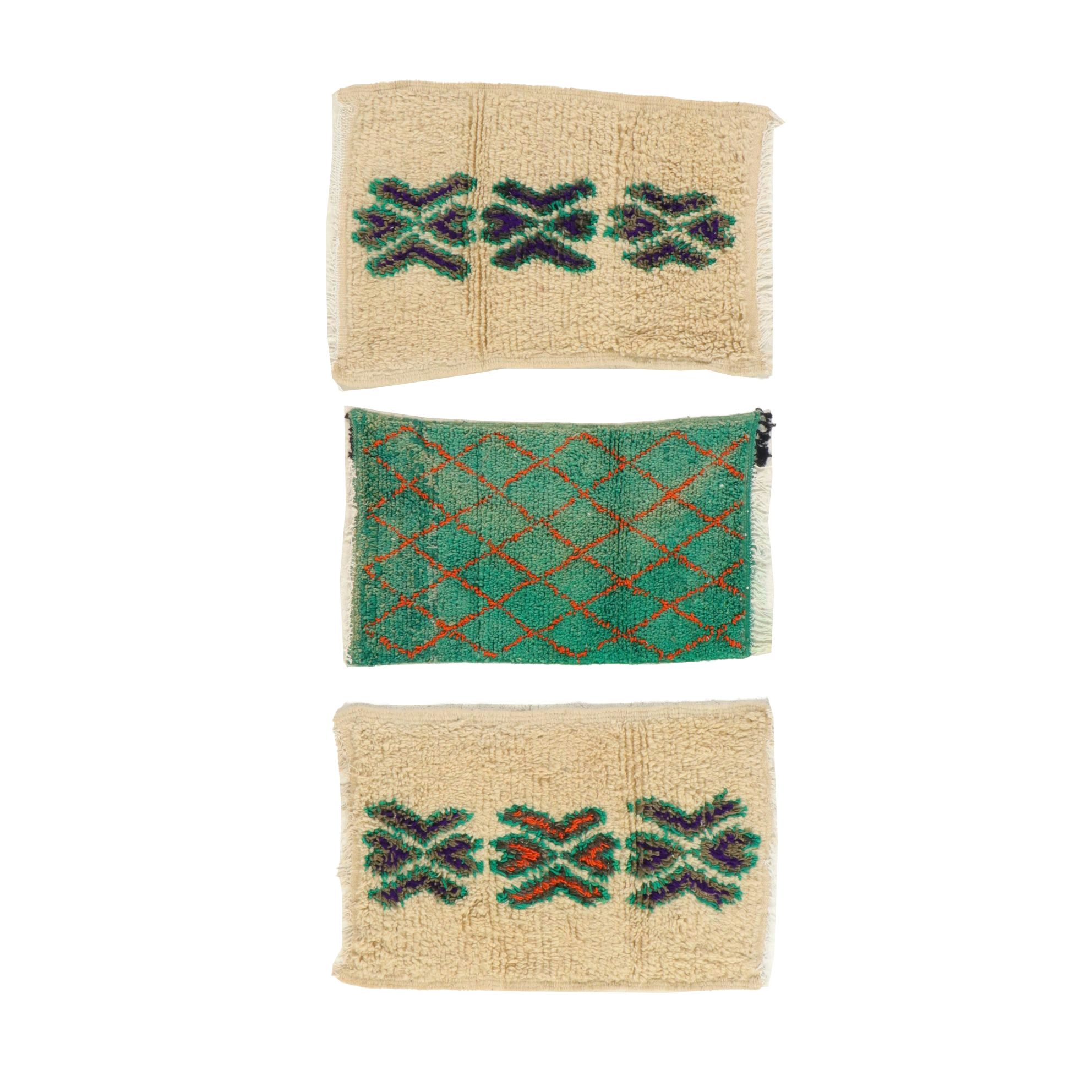 Group of Hand-Knotted Moroccan Berber Accent Rugs