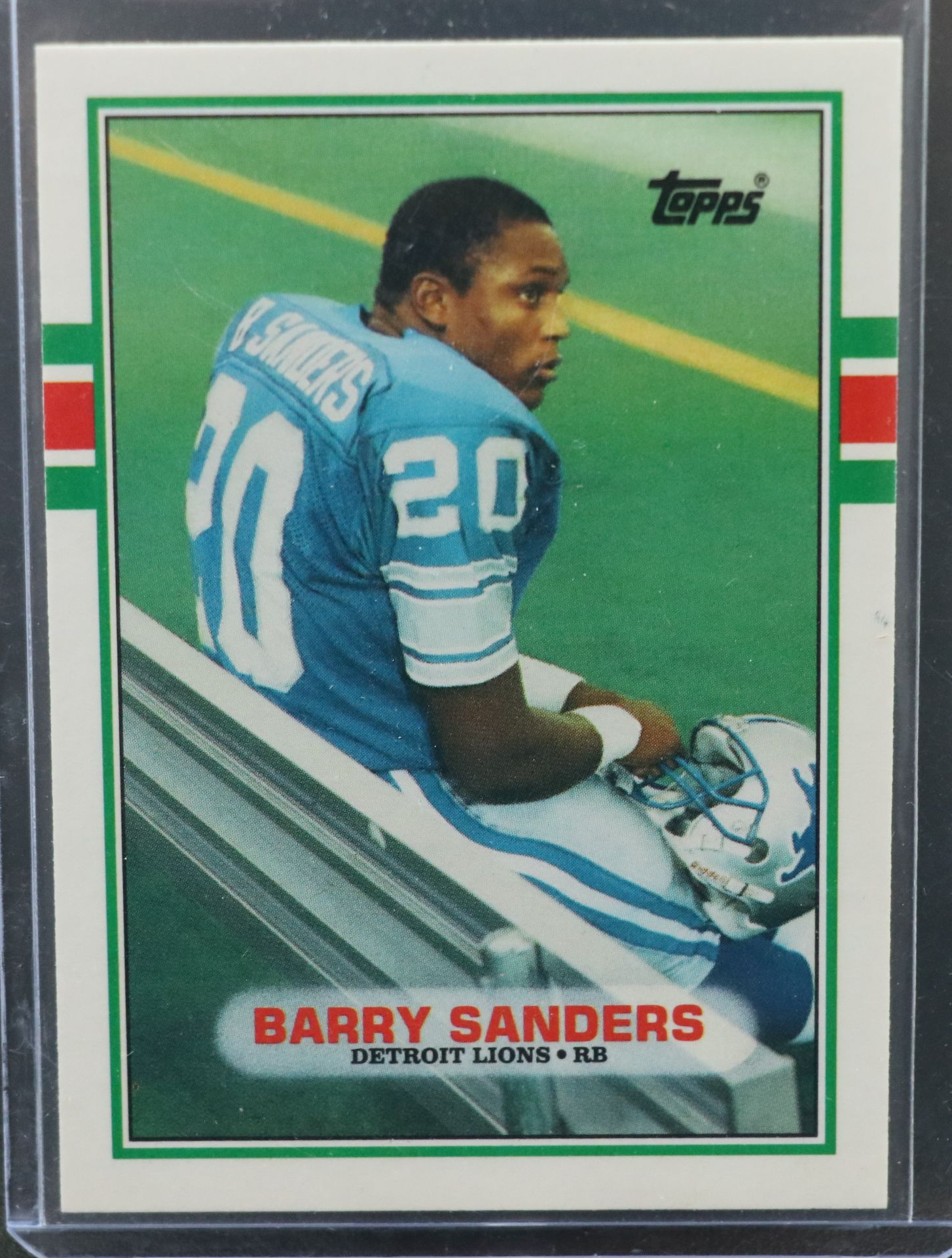 1989 Topps Traded Barry Sanders Detroit Lions Rookie Football Card