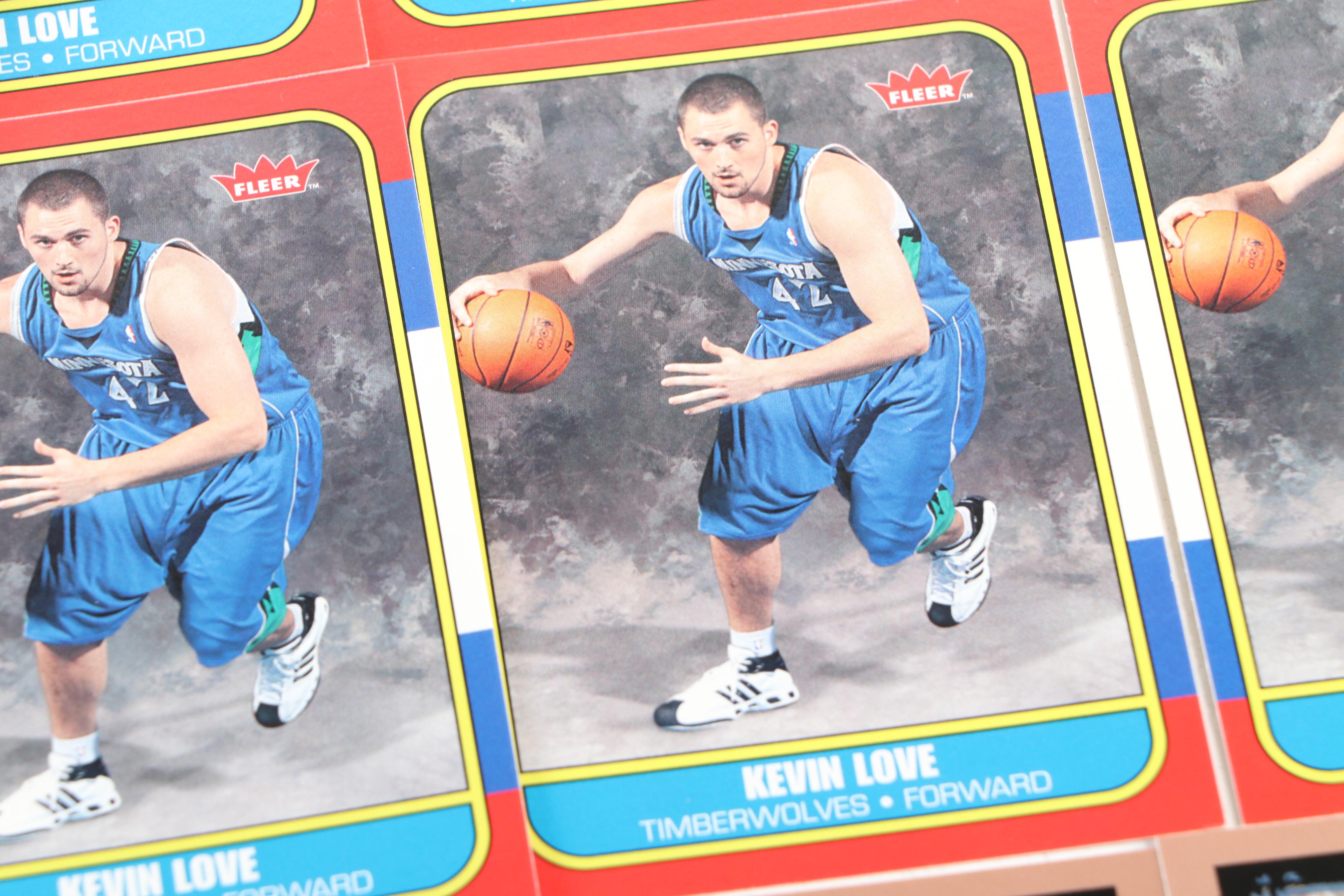 2008-09 Fleer Kevin Love Minnesota Timberwolves Basketball Rookie Cards