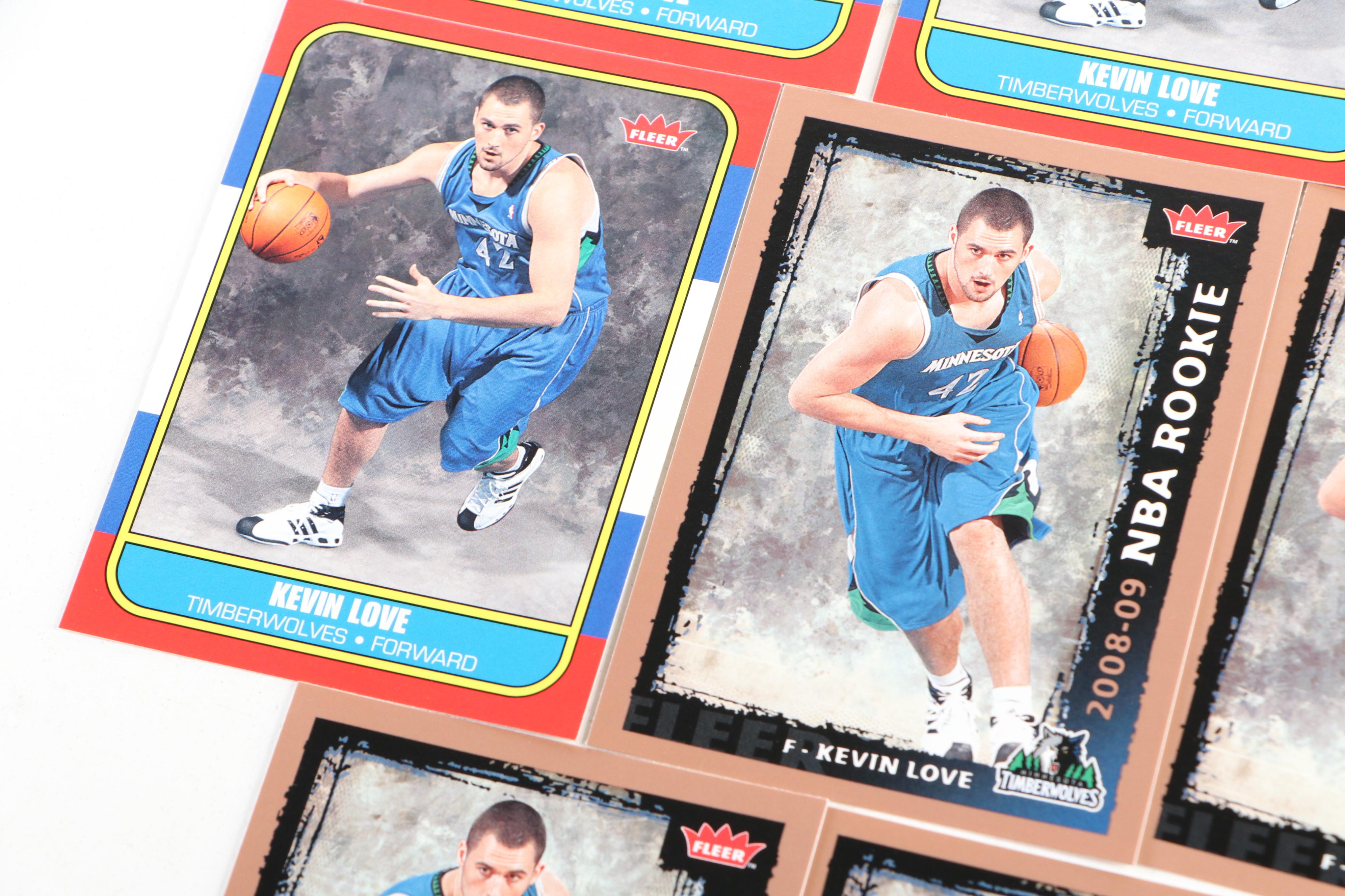 2008-09 Fleer Kevin Love Minnesota Timberwolves Basketball Rookie Cards