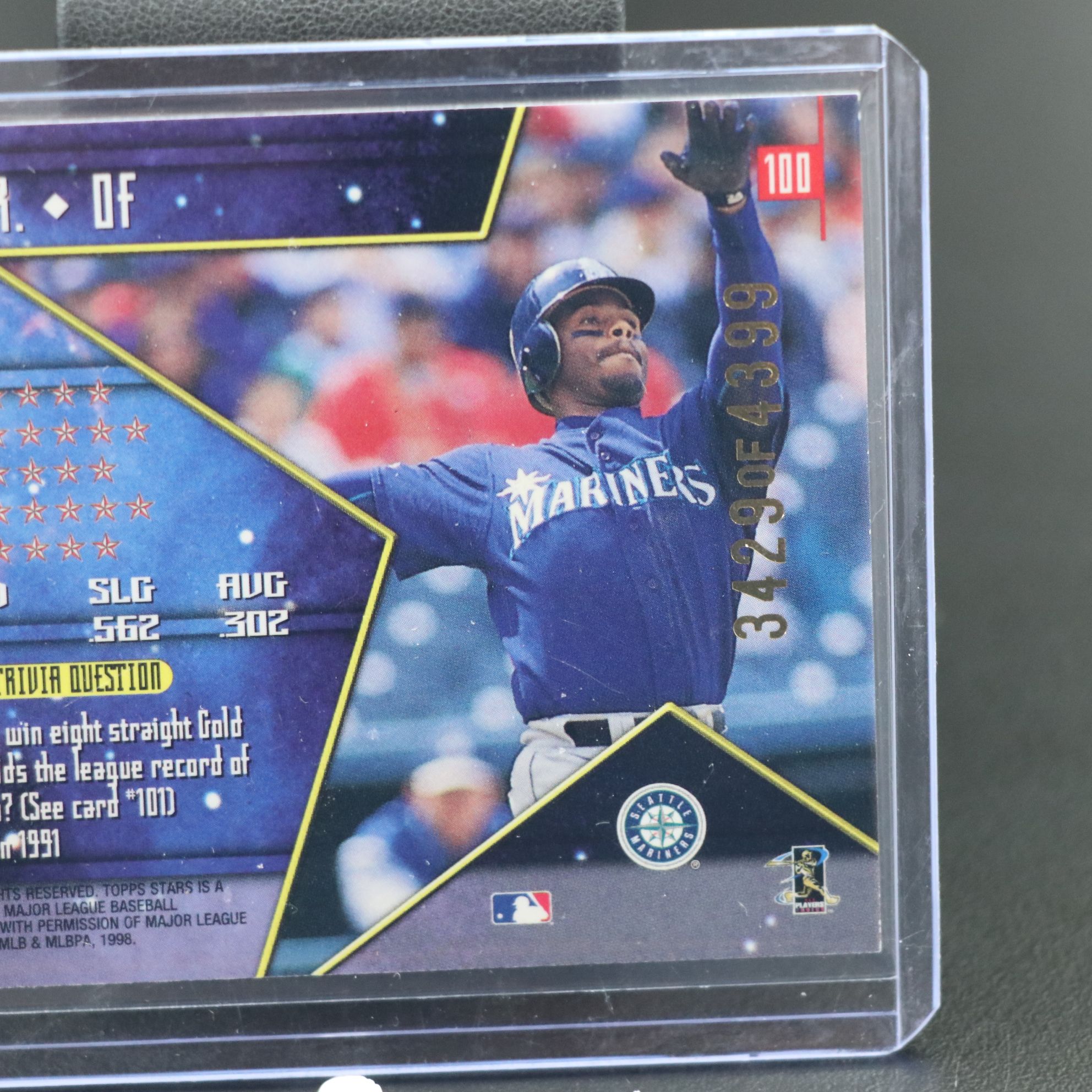 1998 Topps Ken Griffey Jr. MLB Stars Baseball Card No. 3429/4399