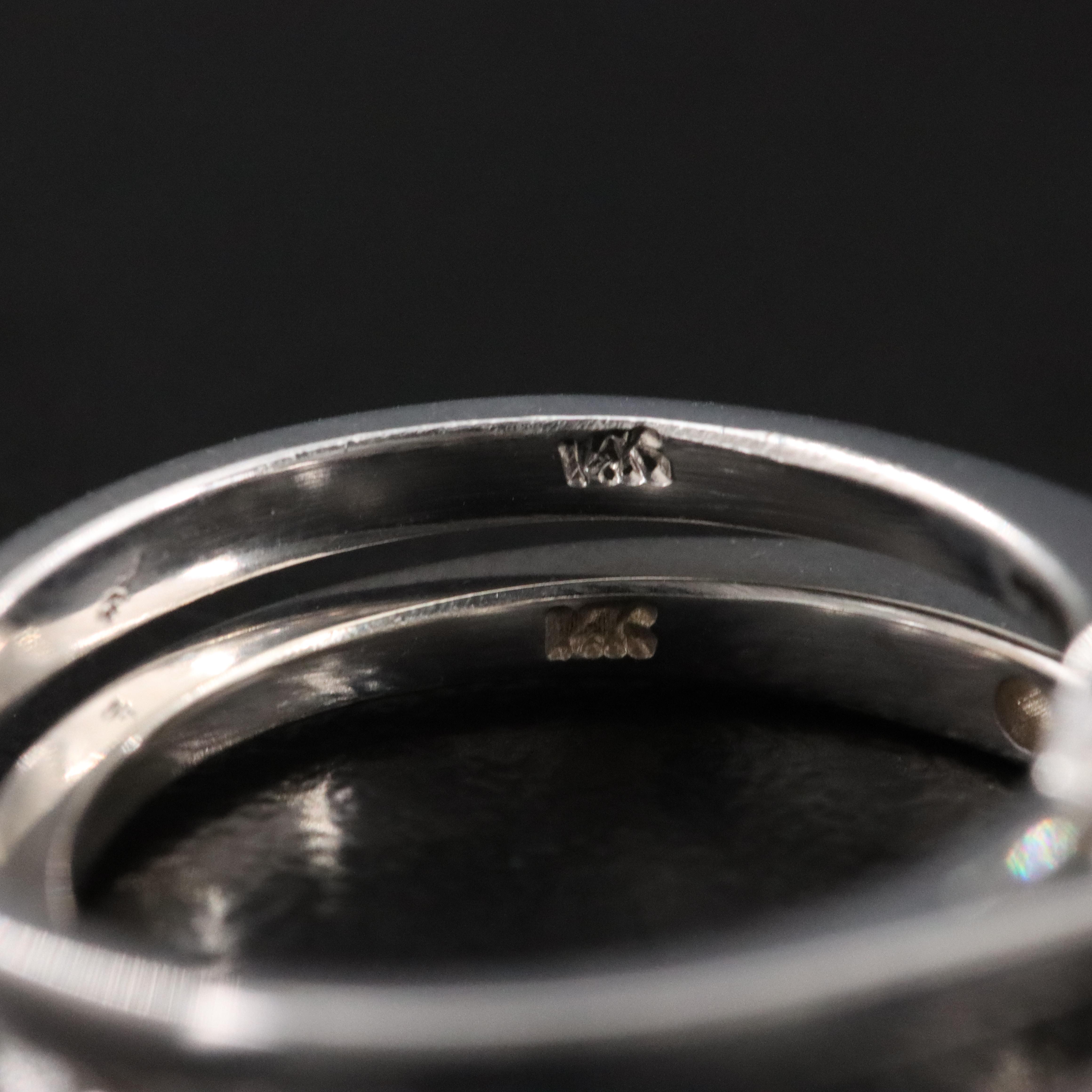 14K 3.87 CTW Lab Grown Diamond Ring Set with IGI Report