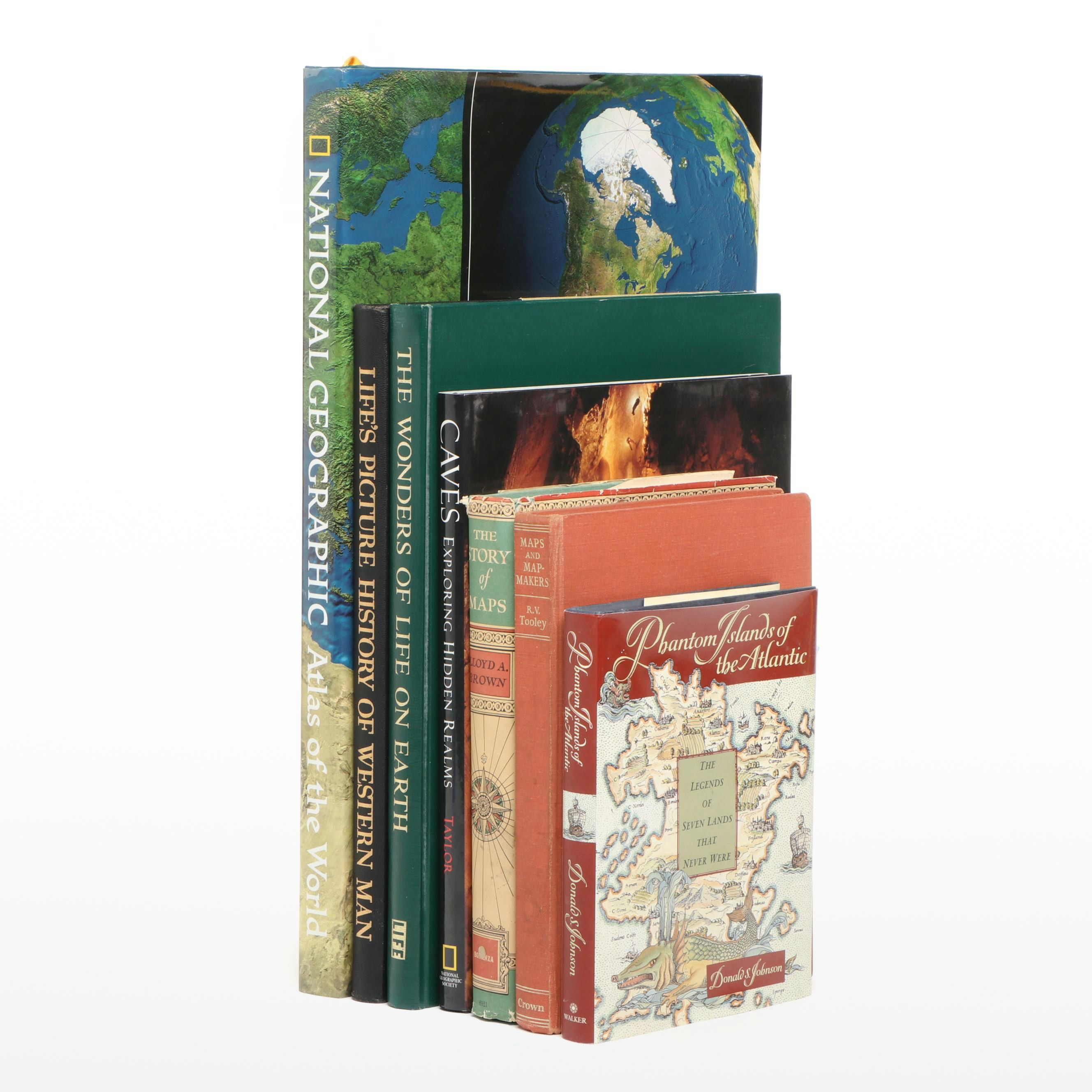 "Atlas of the World" and "Life's Picture History of Western Man" with More Books