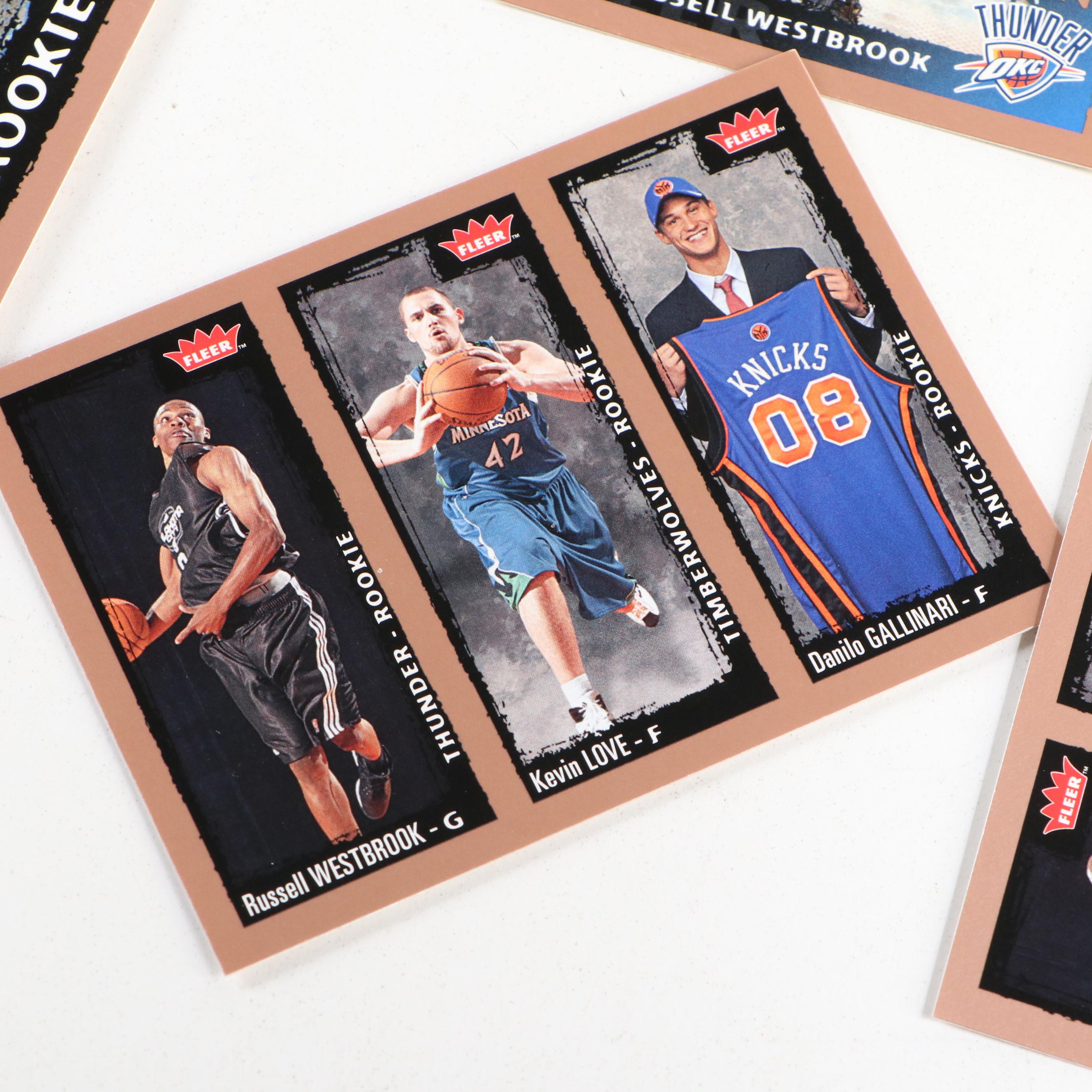 2008-09 Fleer Russell Westbrook Oklahoma City Thunder Basketball Rookie Cards