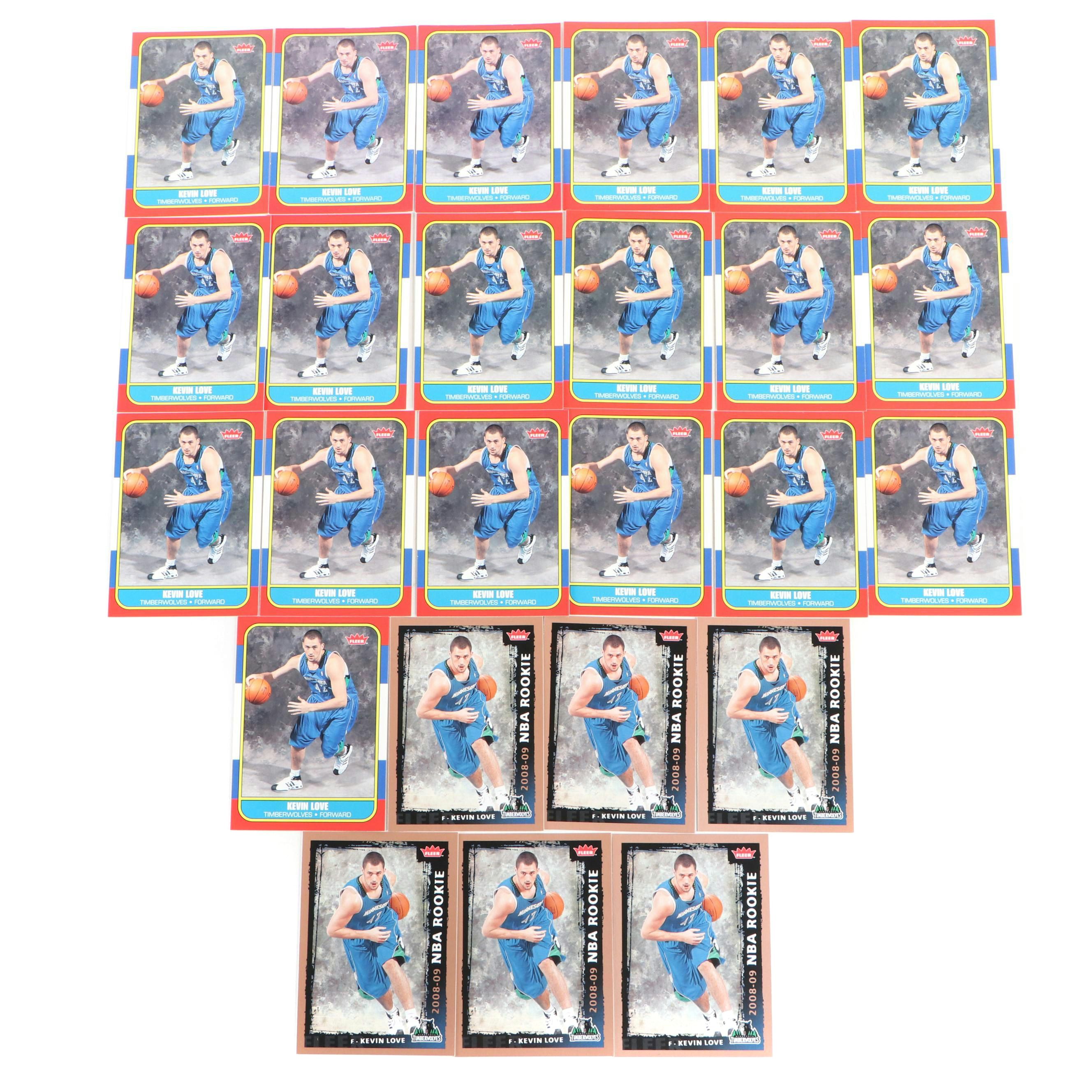 2008-09 Fleer Kevin Love Minnesota Timberwolves Basketball Rookie Cards