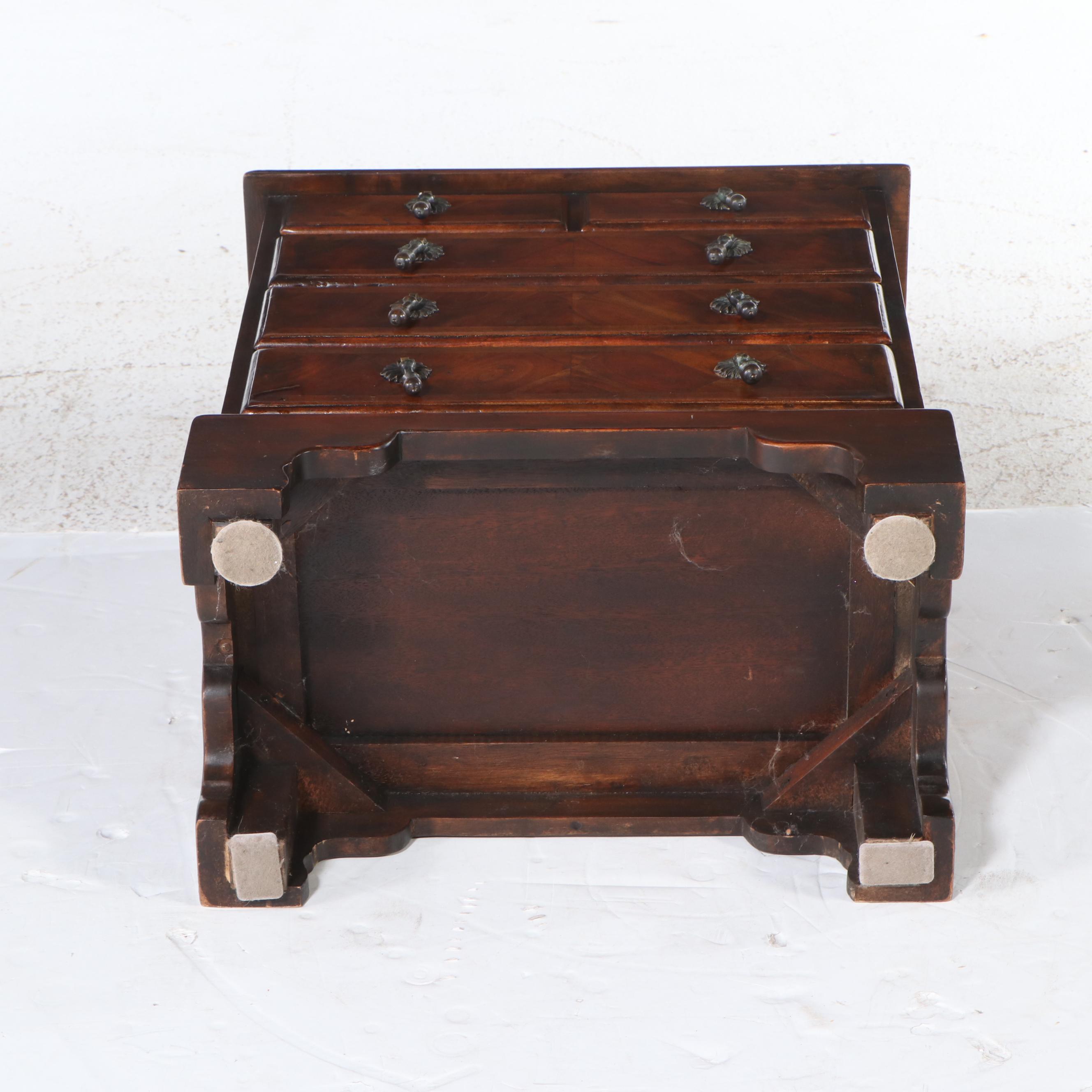 Georgian Style Inlaid Mahogany Chest of Drawers, 20th Century