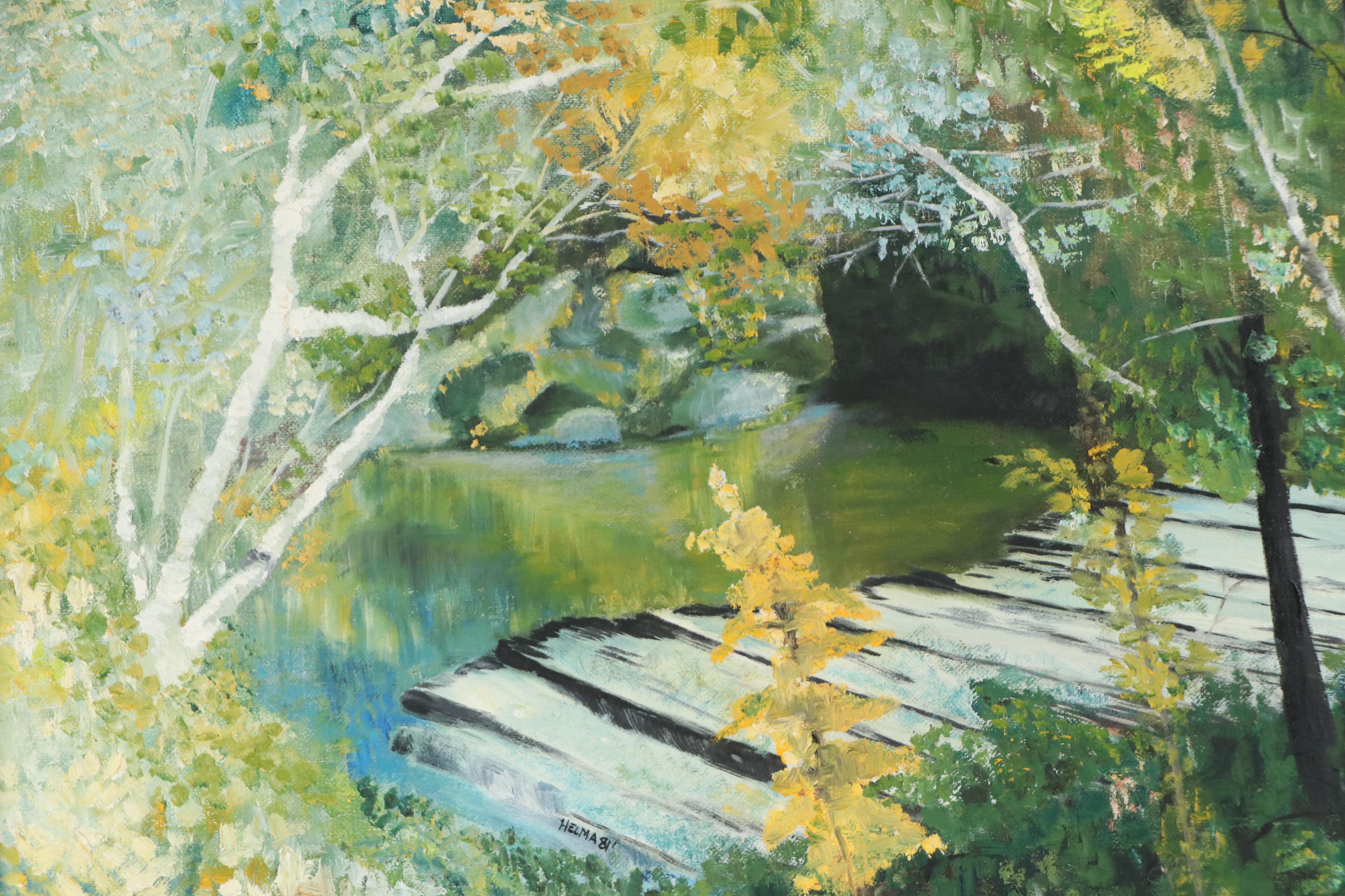 Helma Collias Landscape Oil Painting, 1981