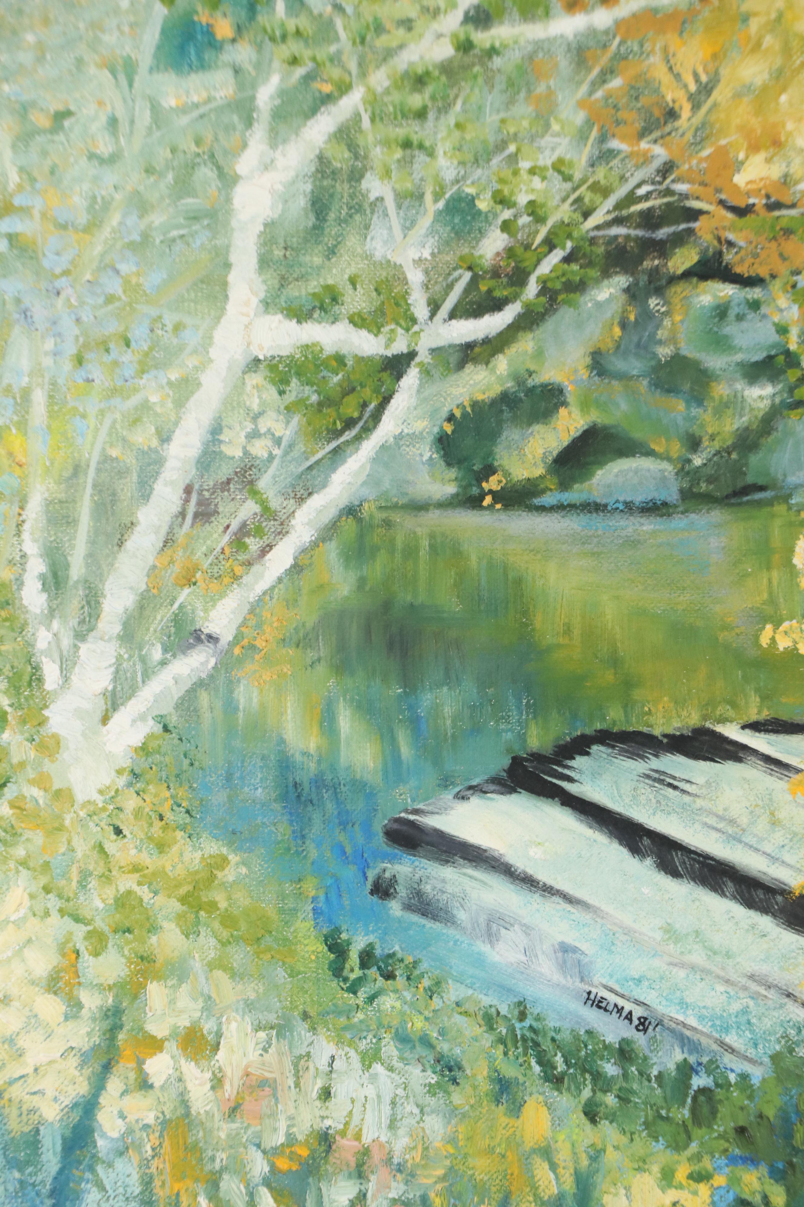 Helma Collias Landscape Oil Painting, 1981