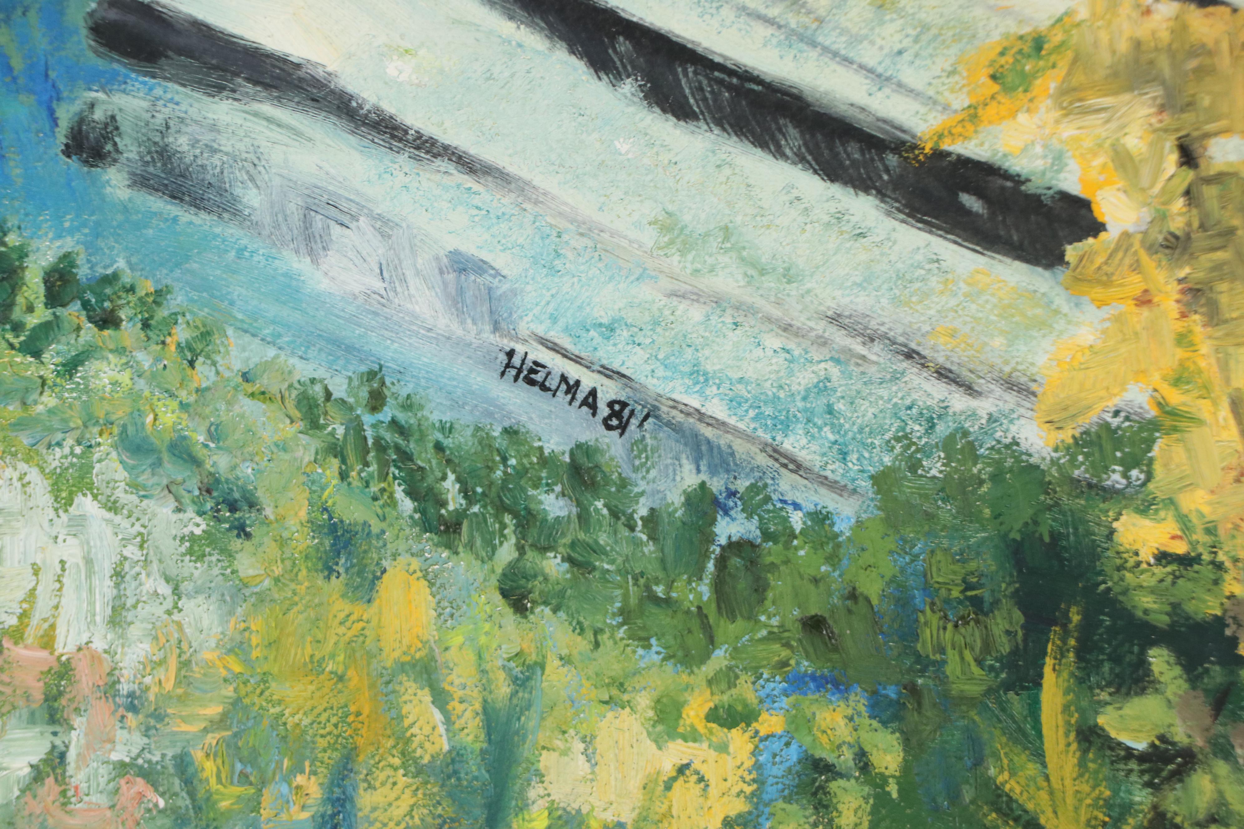 Helma Collias Landscape Oil Painting, 1981