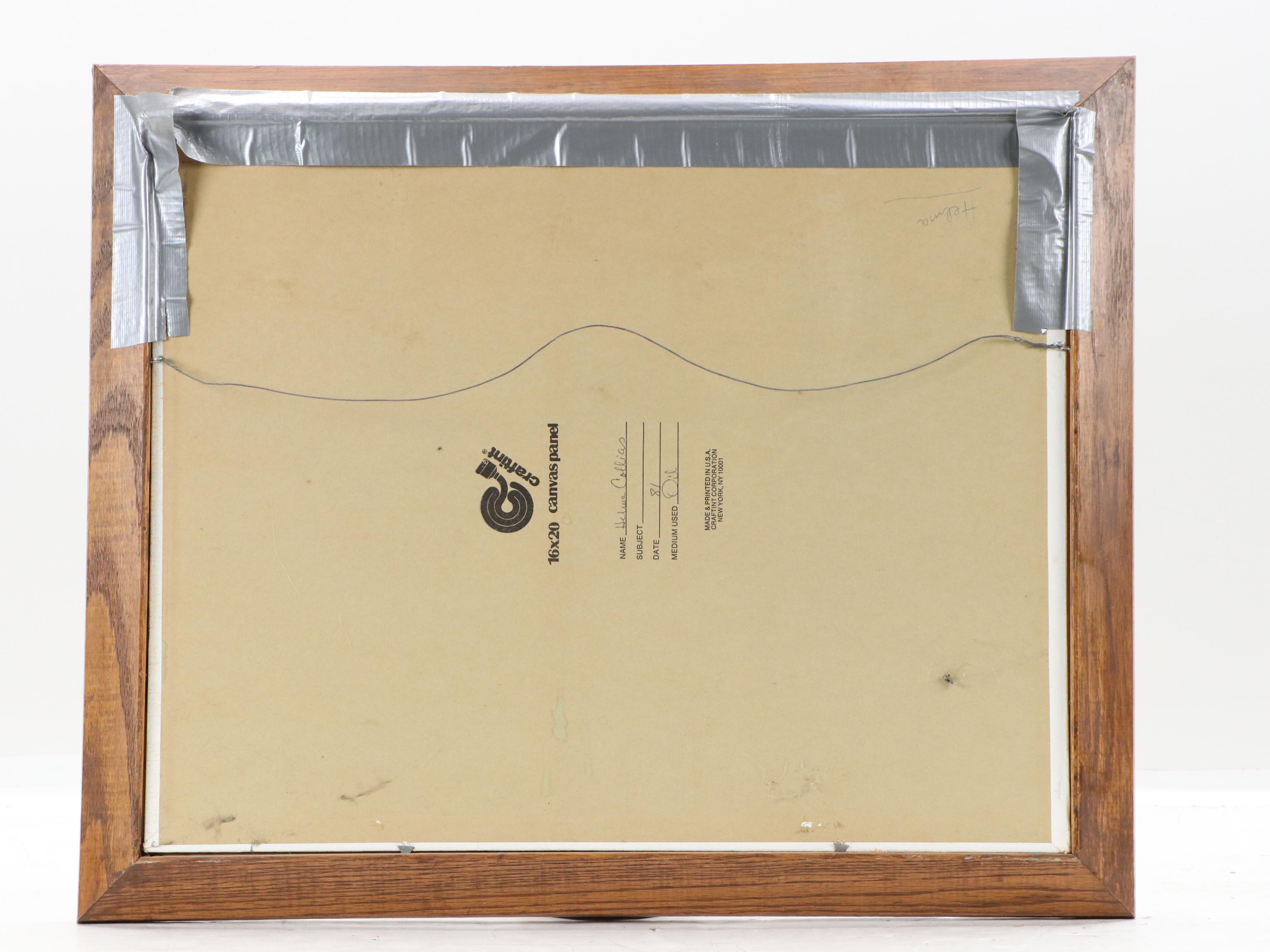 Helma Collias Landscape Oil Painting, 1981