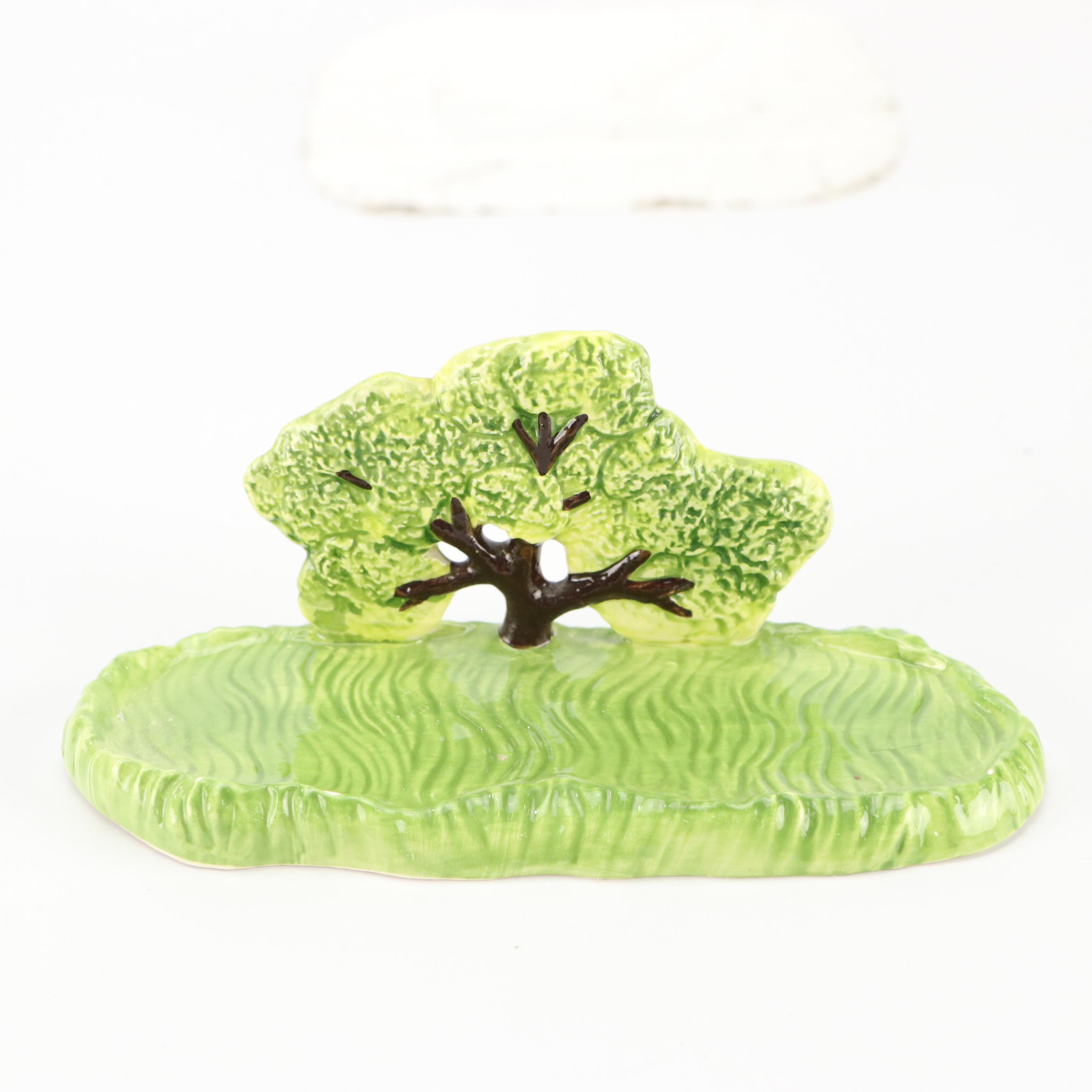 Lomonosov Porcelain with Other Squirrel Figurines and Novelty Table Accessories