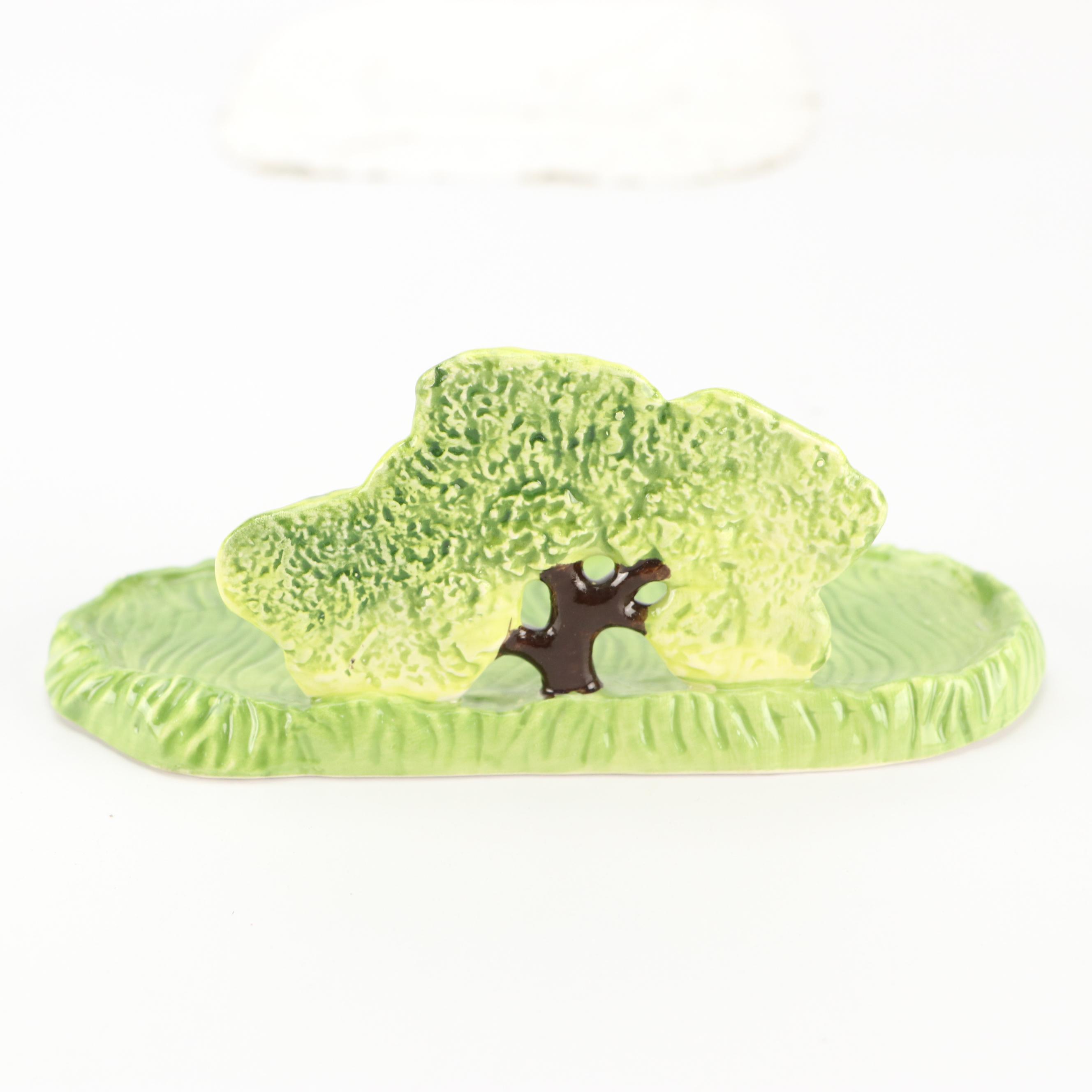 Lomonosov Porcelain with Other Squirrel Figurines and Novelty Table Accessories