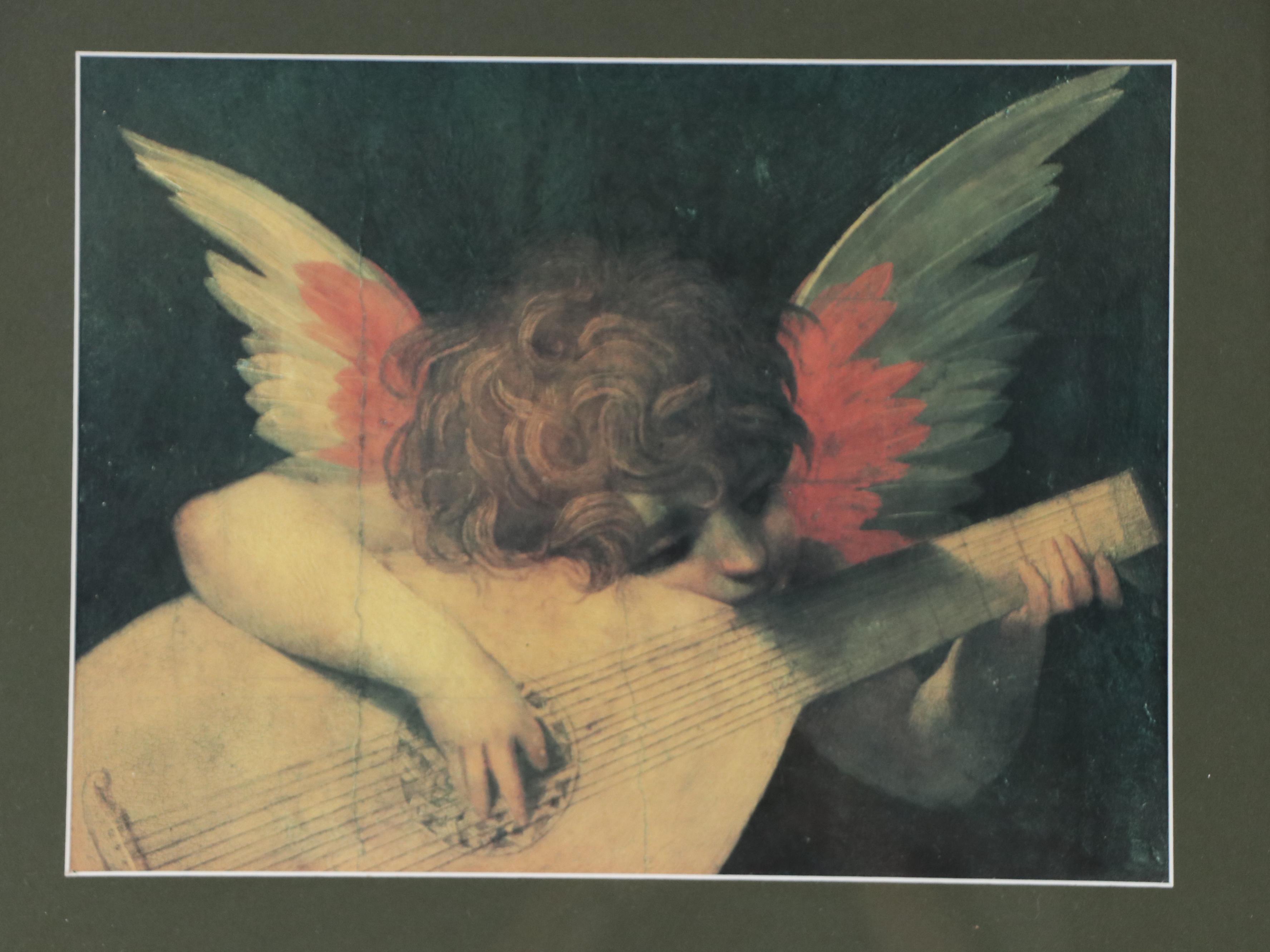 After Rosso Fiorentino Offset Lithograph "Cherub Playing a Lute"