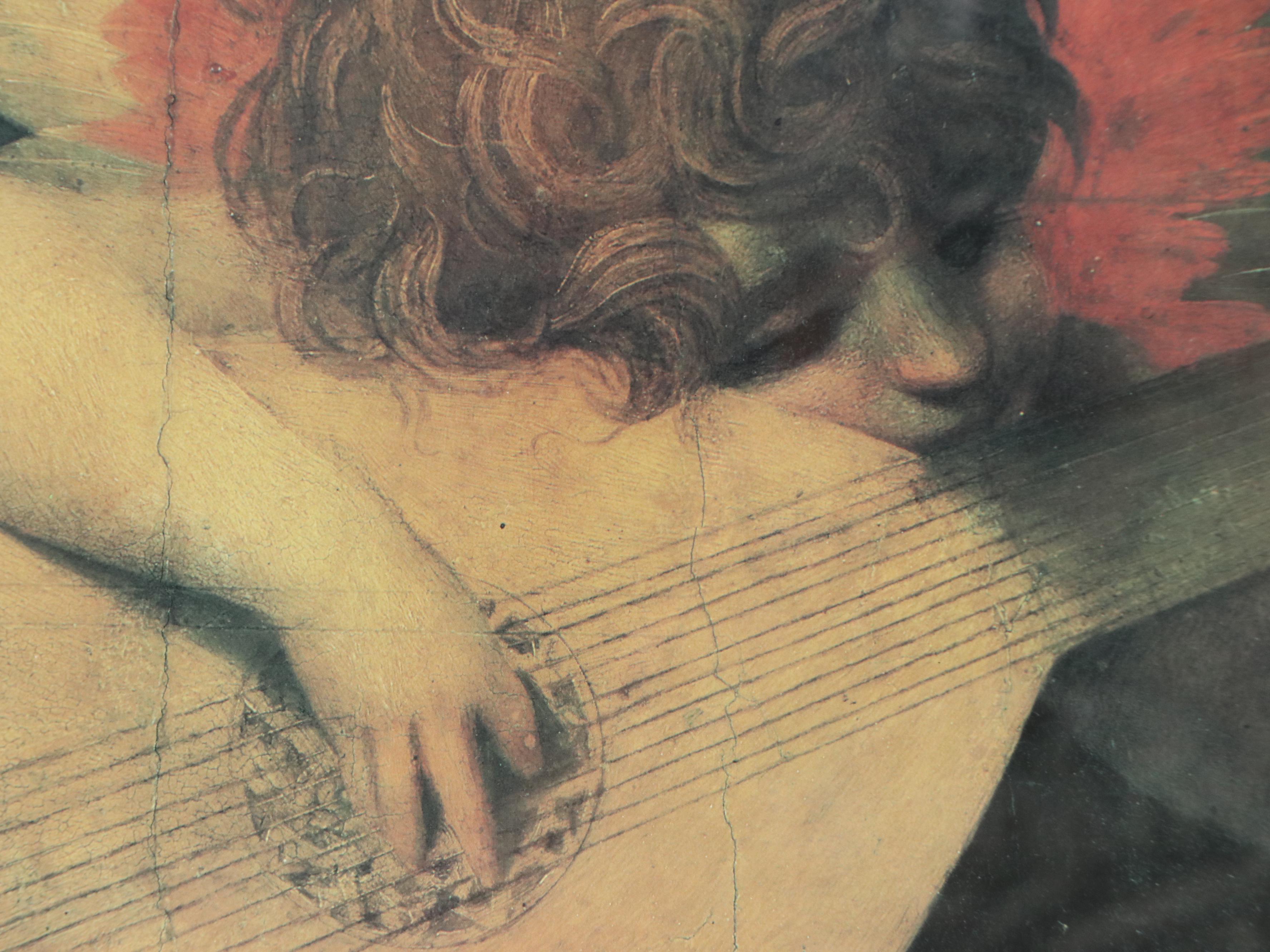 After Rosso Fiorentino Offset Lithograph "Cherub Playing a Lute"