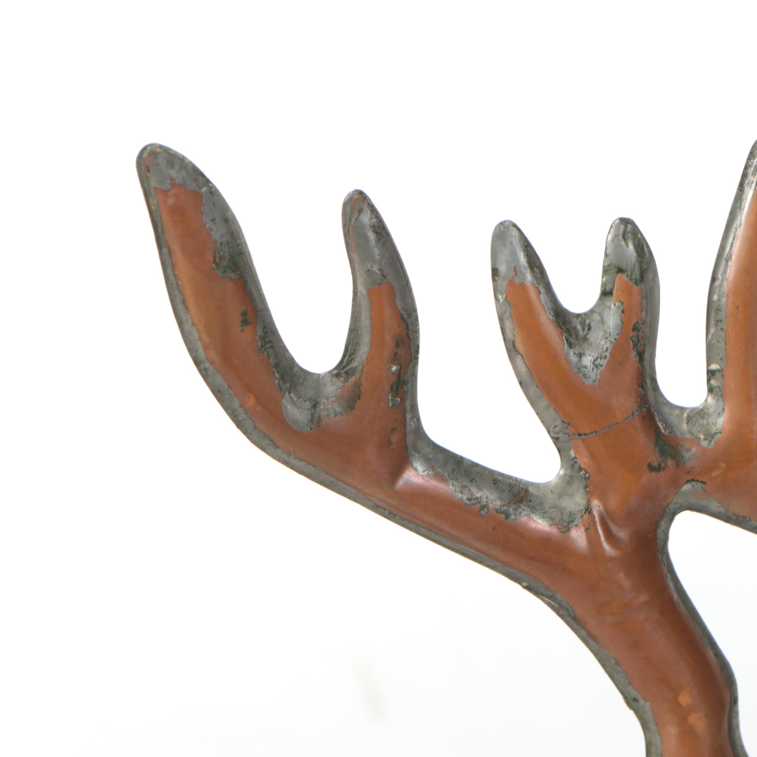 Leaping Reindeer Metal Weather Vane