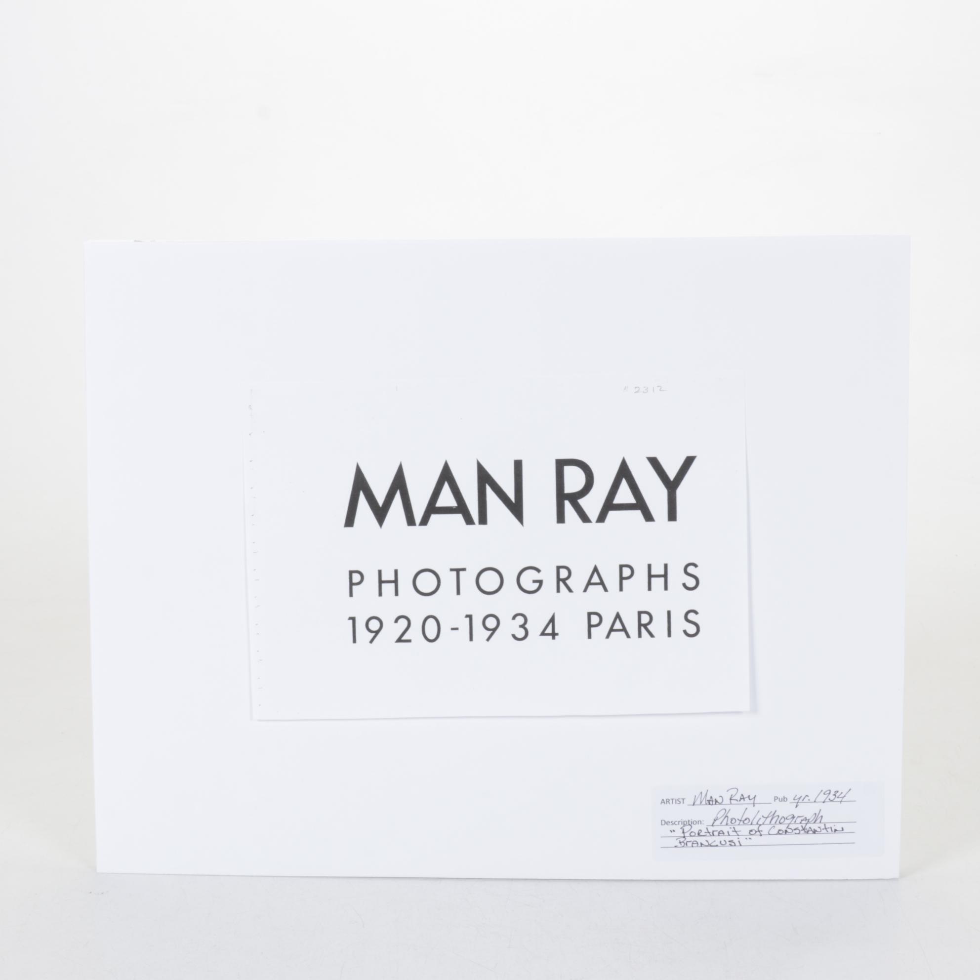 Photolithograph "Portrait of Constantin Brancusi" After Man Ray