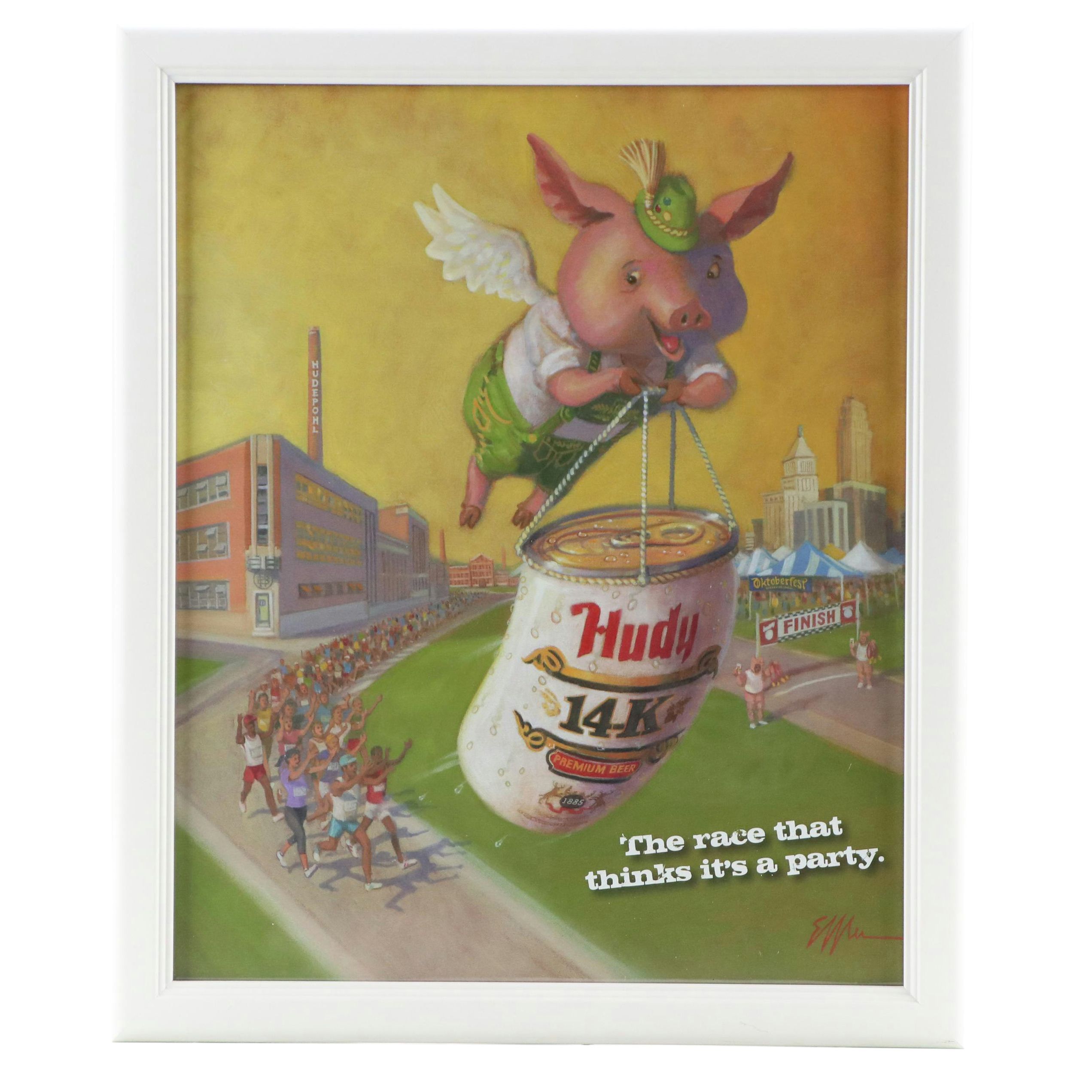 Cincinnati Hudepohl 14K Race Poster, 21st Century