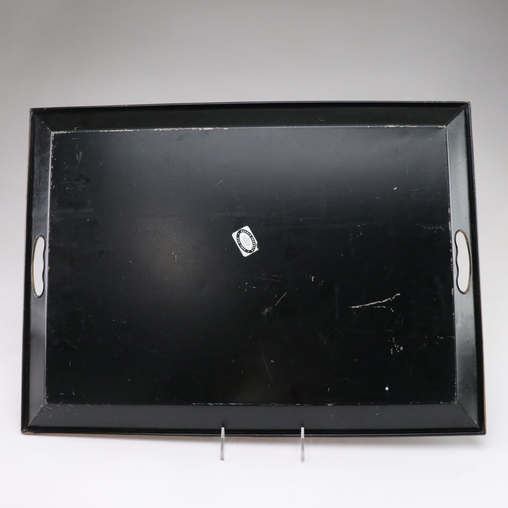 Nashco Metal Tray With Apothecary Bottles, Milk Bottle and More