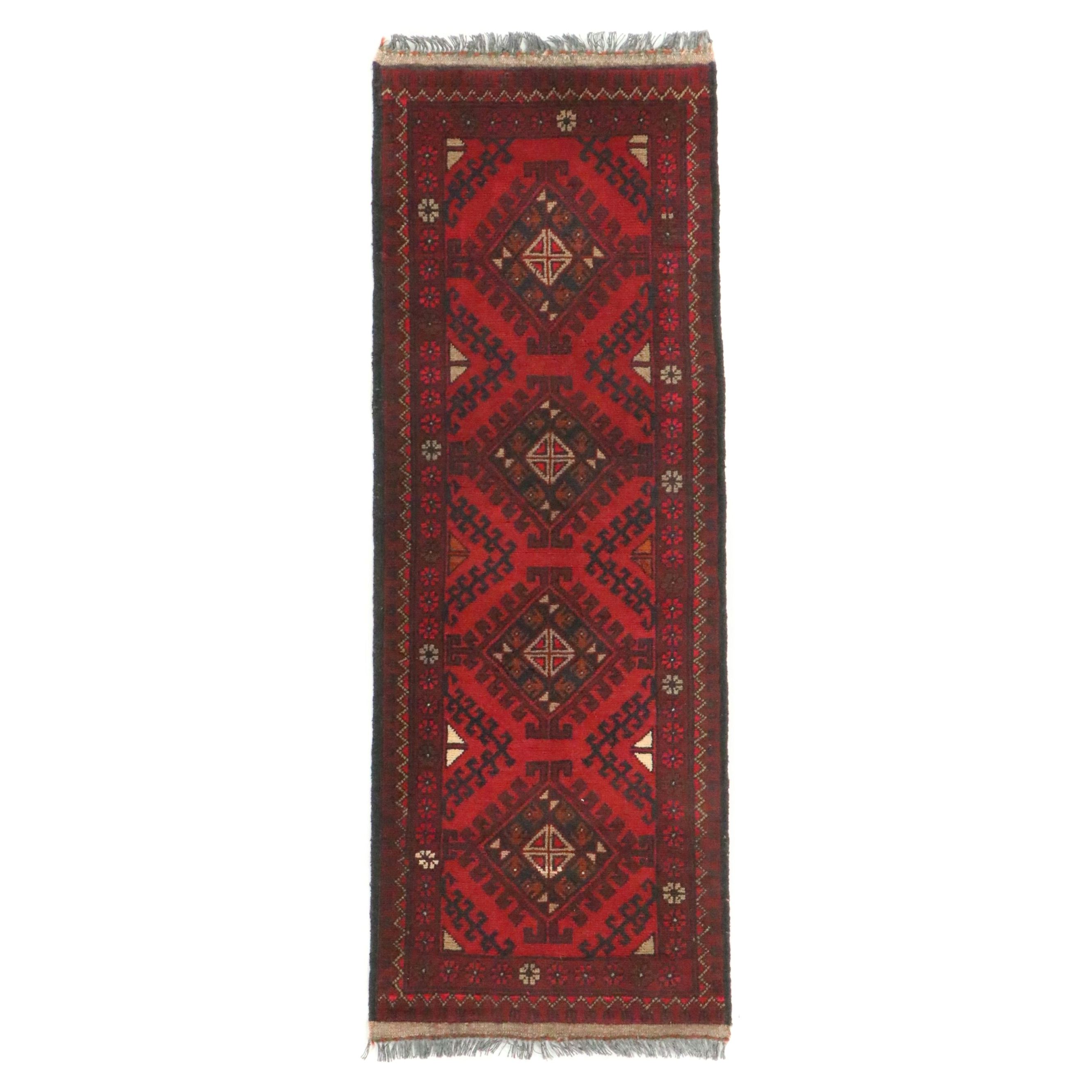 1'9 x 5'2 Handwoven Afghan Mashwani Carpet Runner