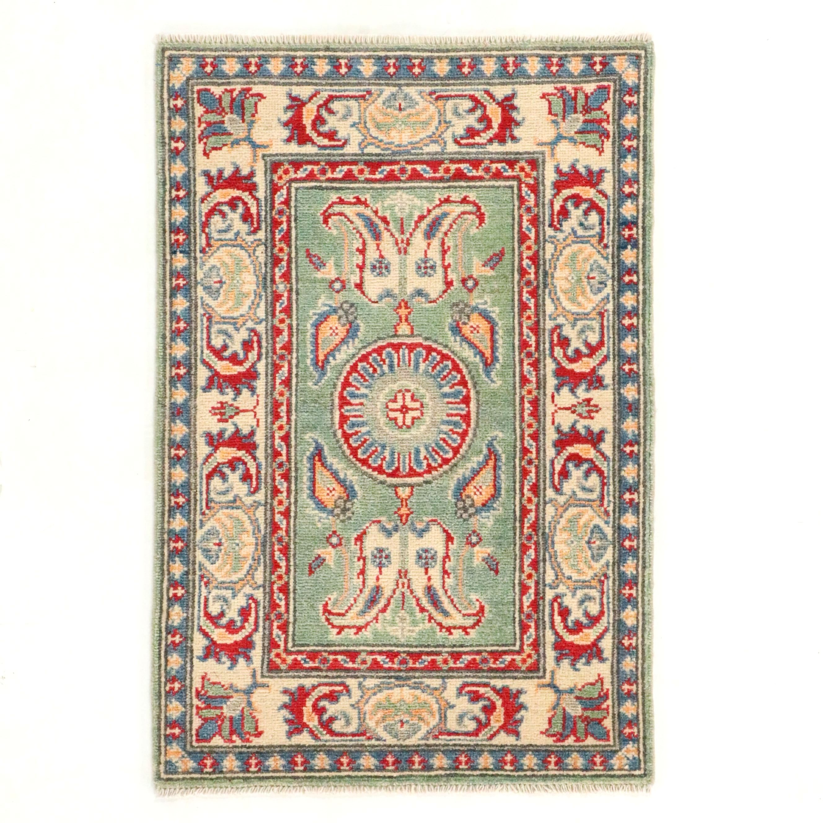 2'1 x 3'1 Hand-Knotted Afghan Kazak Accent Rug
