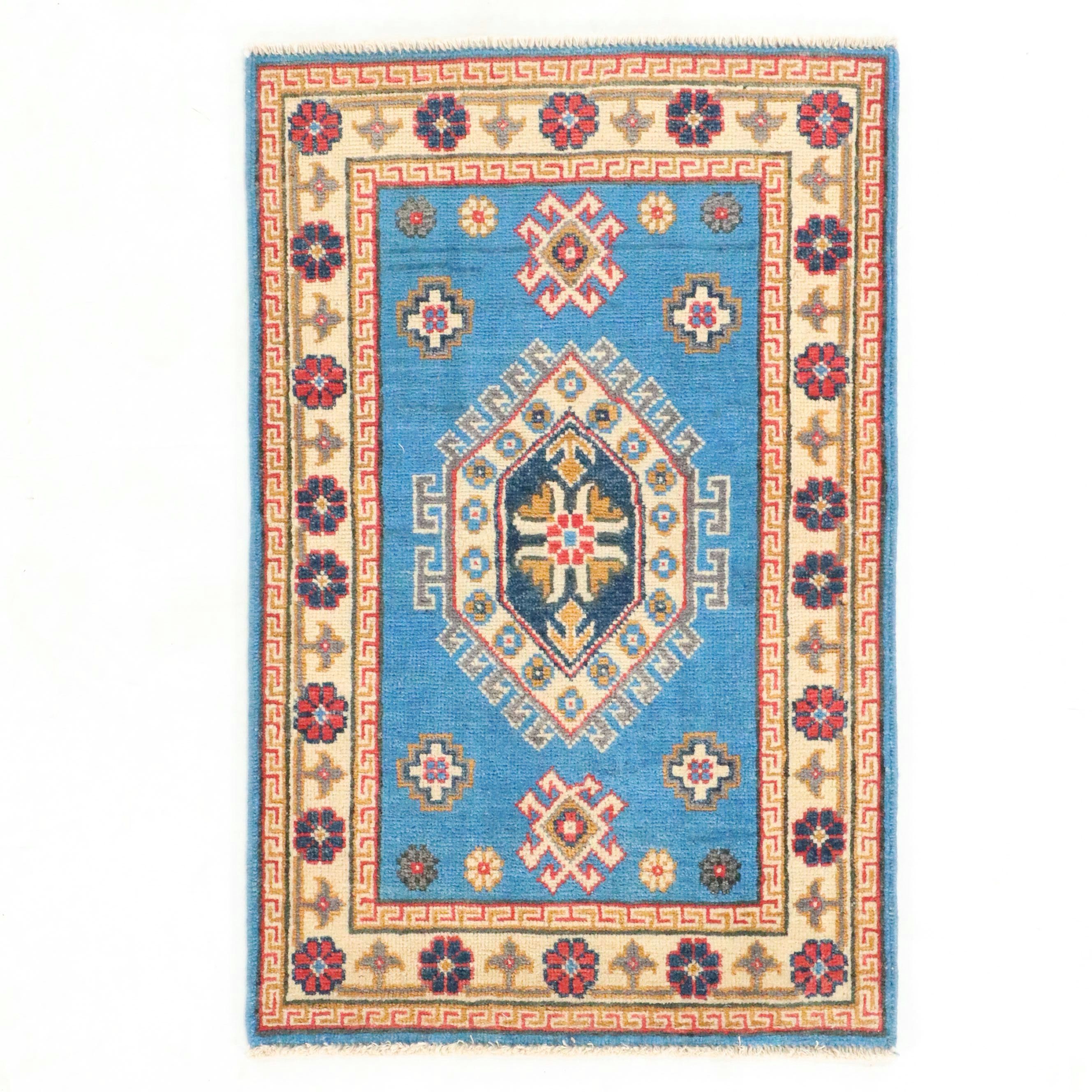 2' x 3'1 Hand-Knotted Afghan Kazak Accent Rug