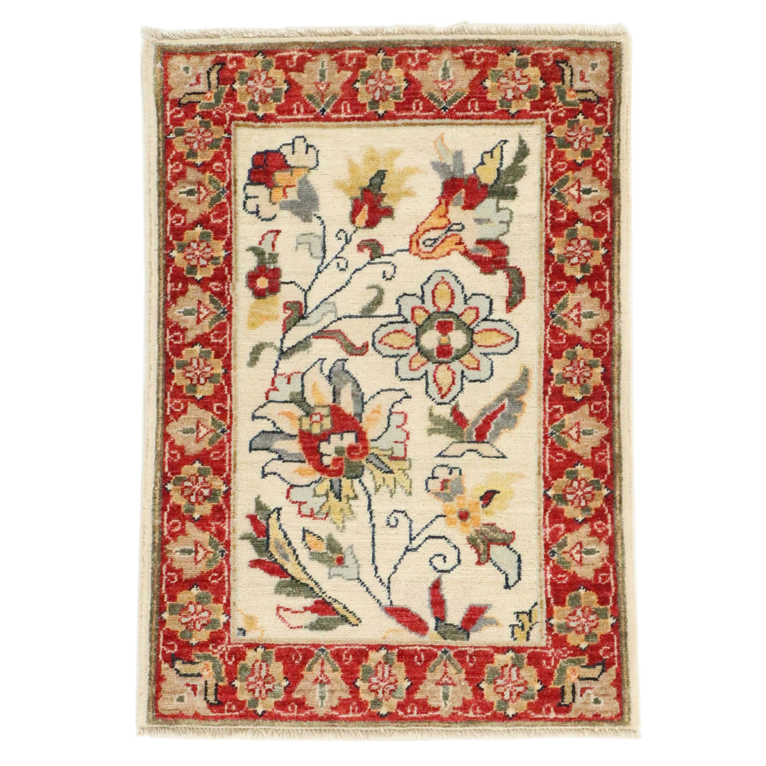2'1 x 3'1 Hand-Knotted Afghan Kazak Accent Rug