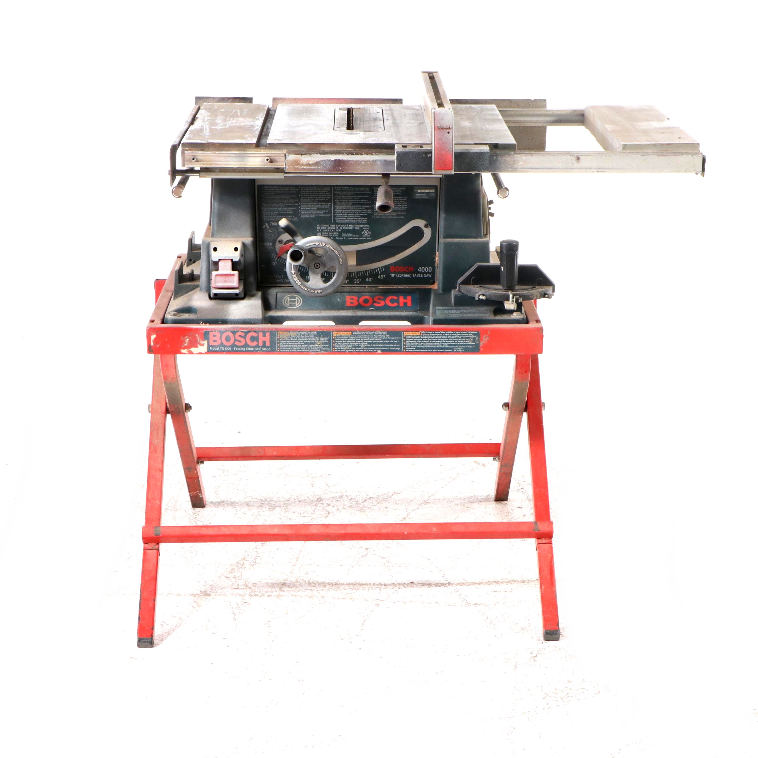 Bosch 4000 10" Table Saw and TS 1000 Folding Table Saw Stand
