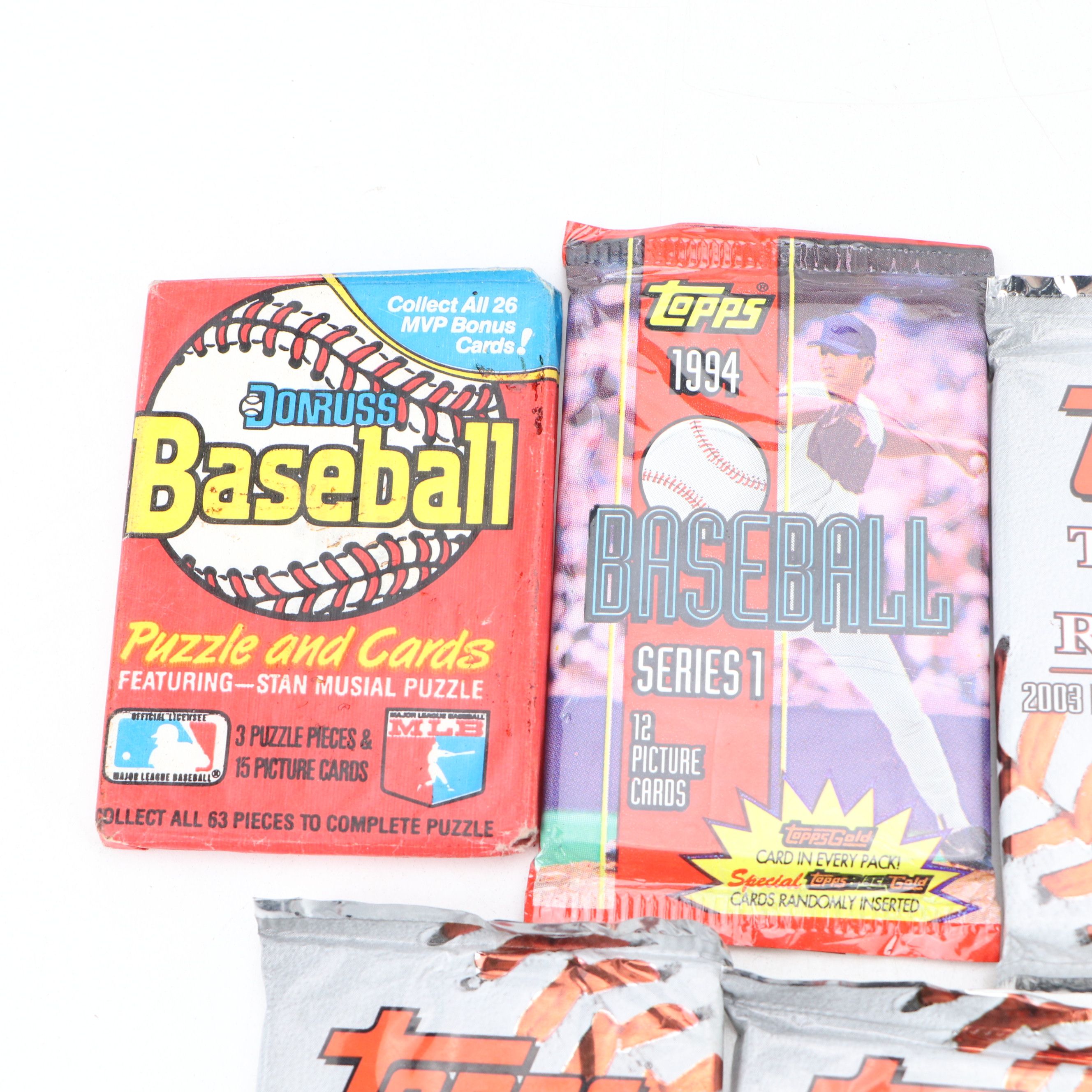 2003 Topps Traded and Rookies Sealed Baseball Card Hobby Packs with More