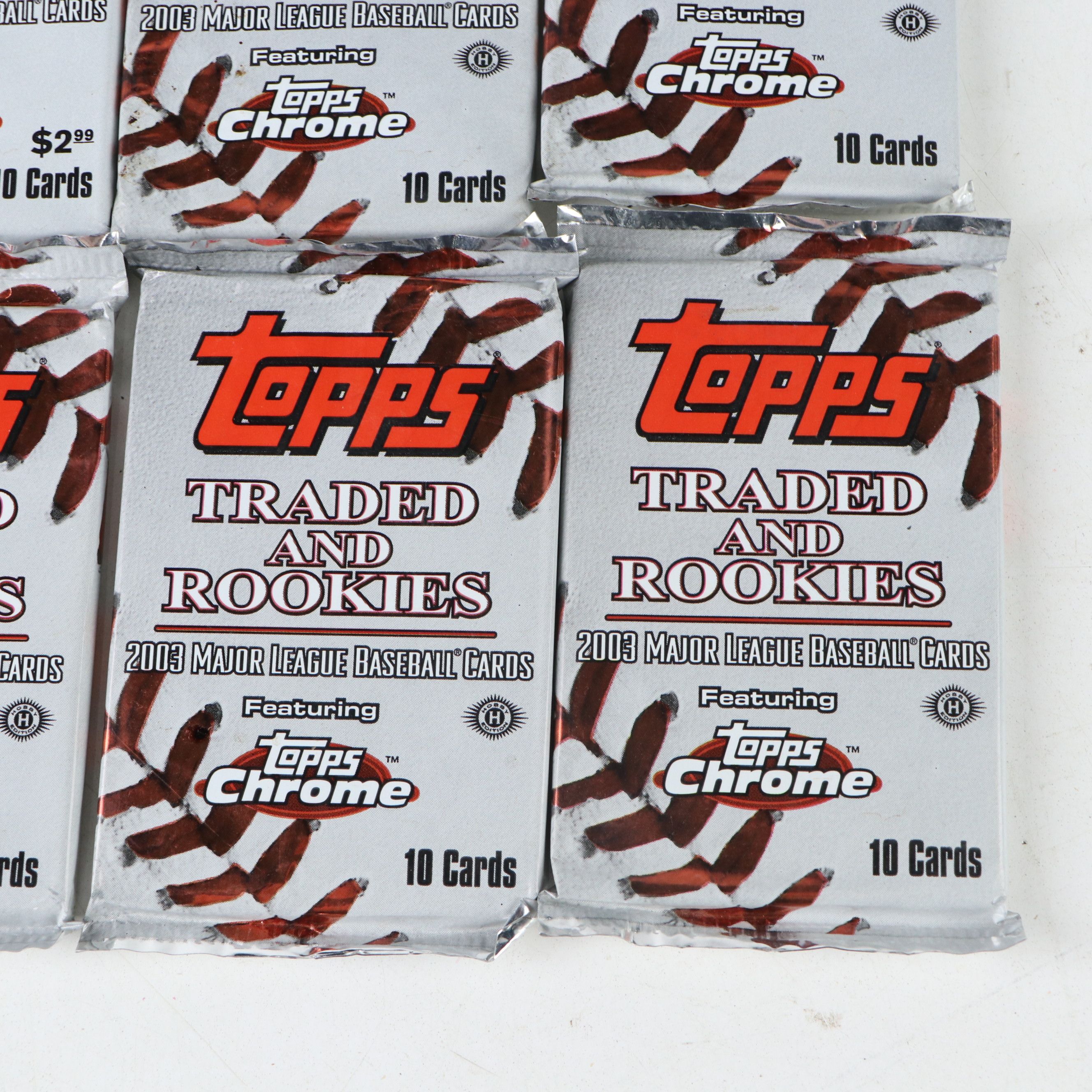 2003 Topps Traded and Rookies Sealed Baseball Card Hobby Packs with More