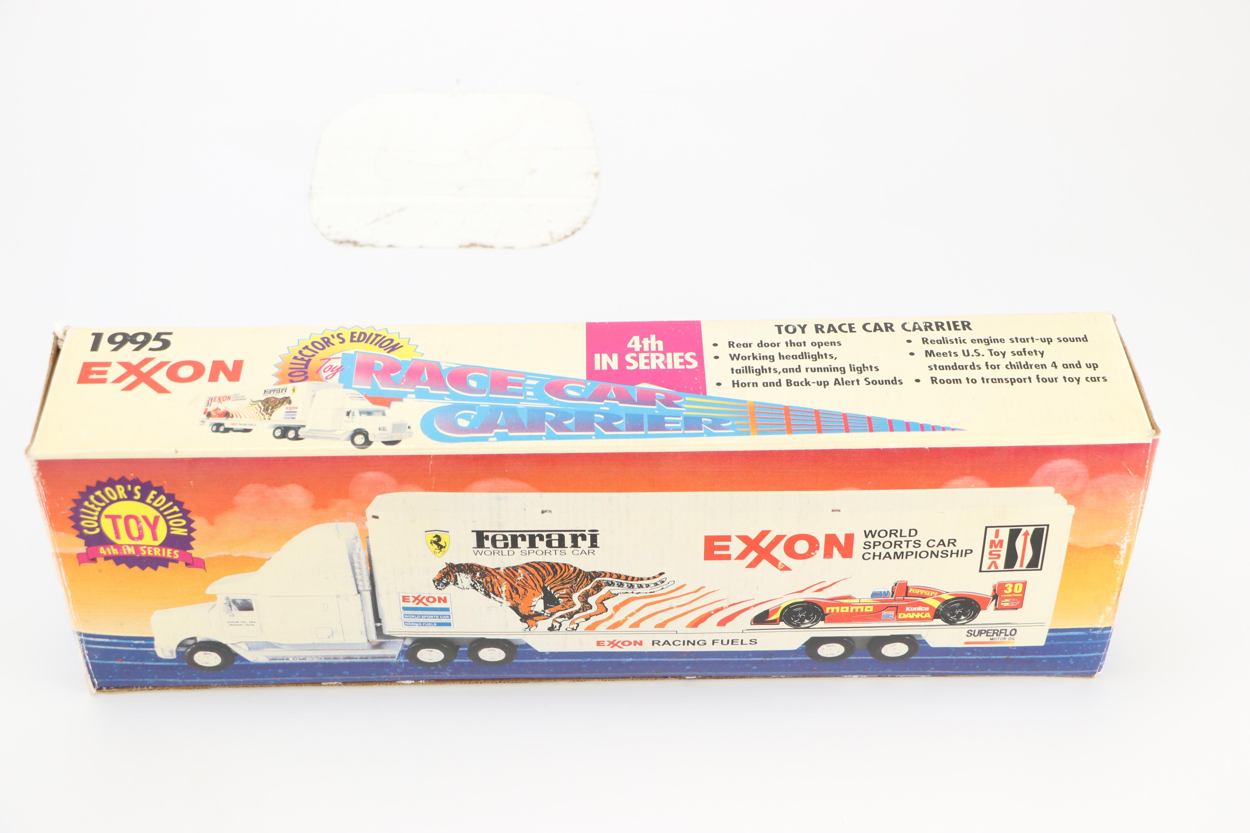 Shop Rite, Exxon, and Oakland Raiders Toy Semi Trucks and Bus