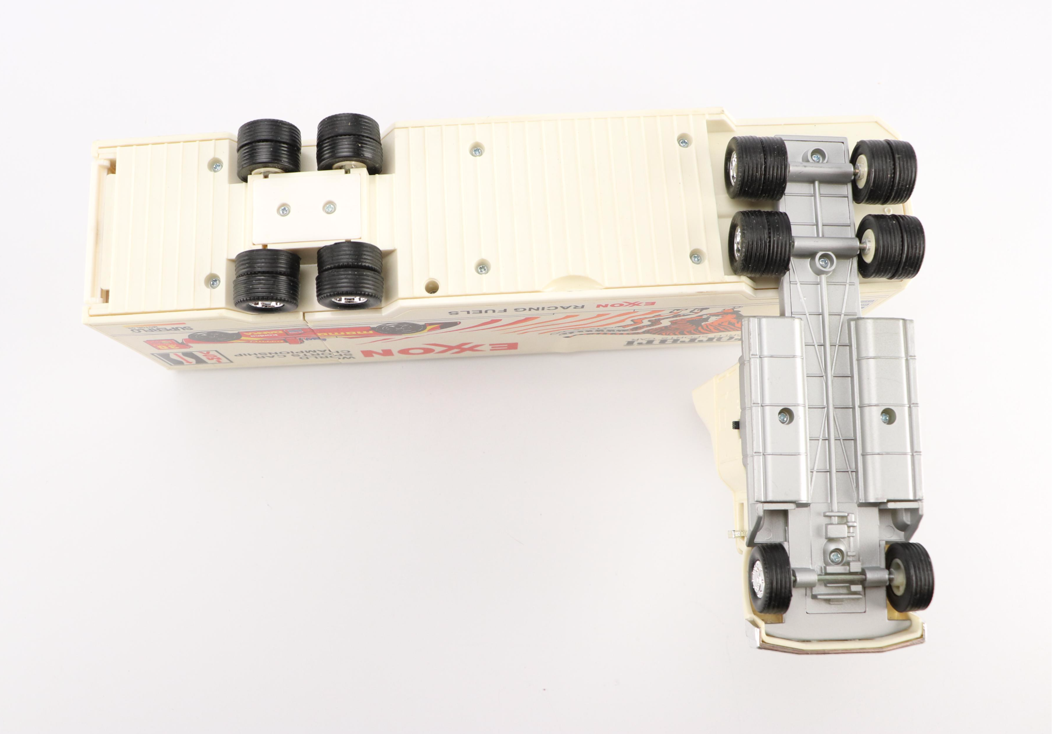 Shop Rite, Exxon, and Oakland Raiders Toy Semi Trucks and Bus