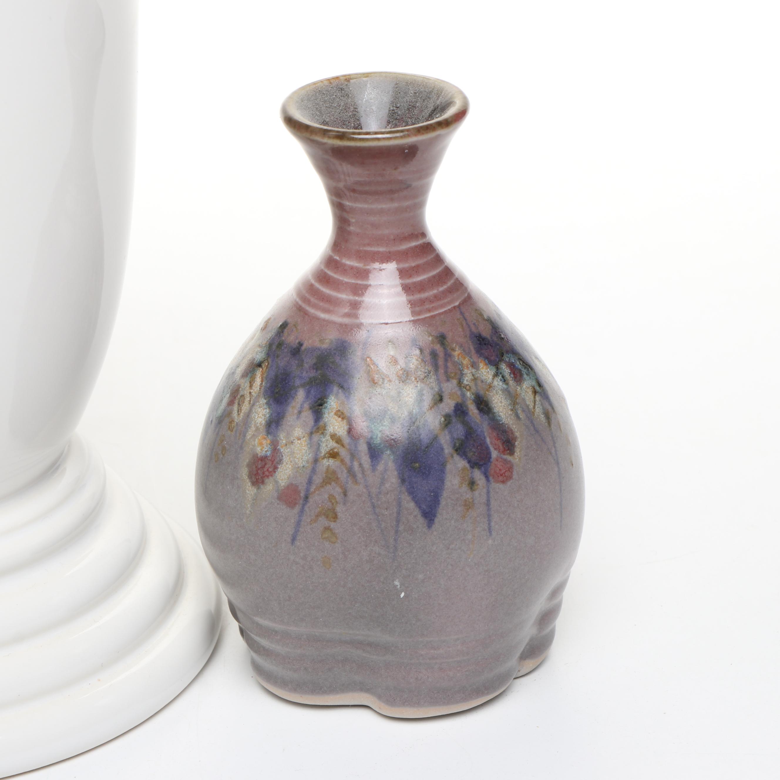 Rookwood Pottery, Fiesta Ware "Millennium III" Ceramic Vase with Other Bud Vase