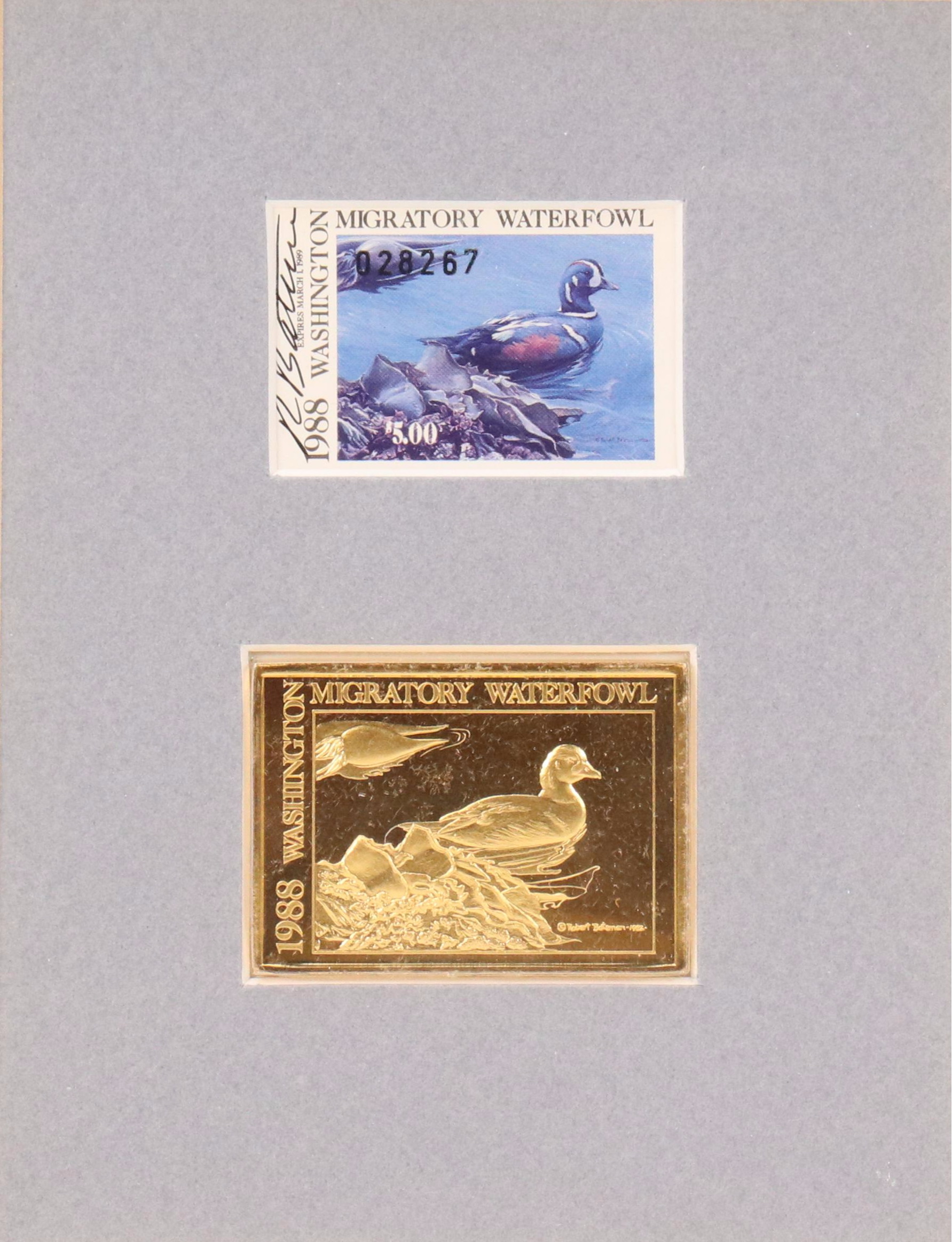 Set of Waterfowl Stamps, Including Washington Migratory Waterfowl, 1988