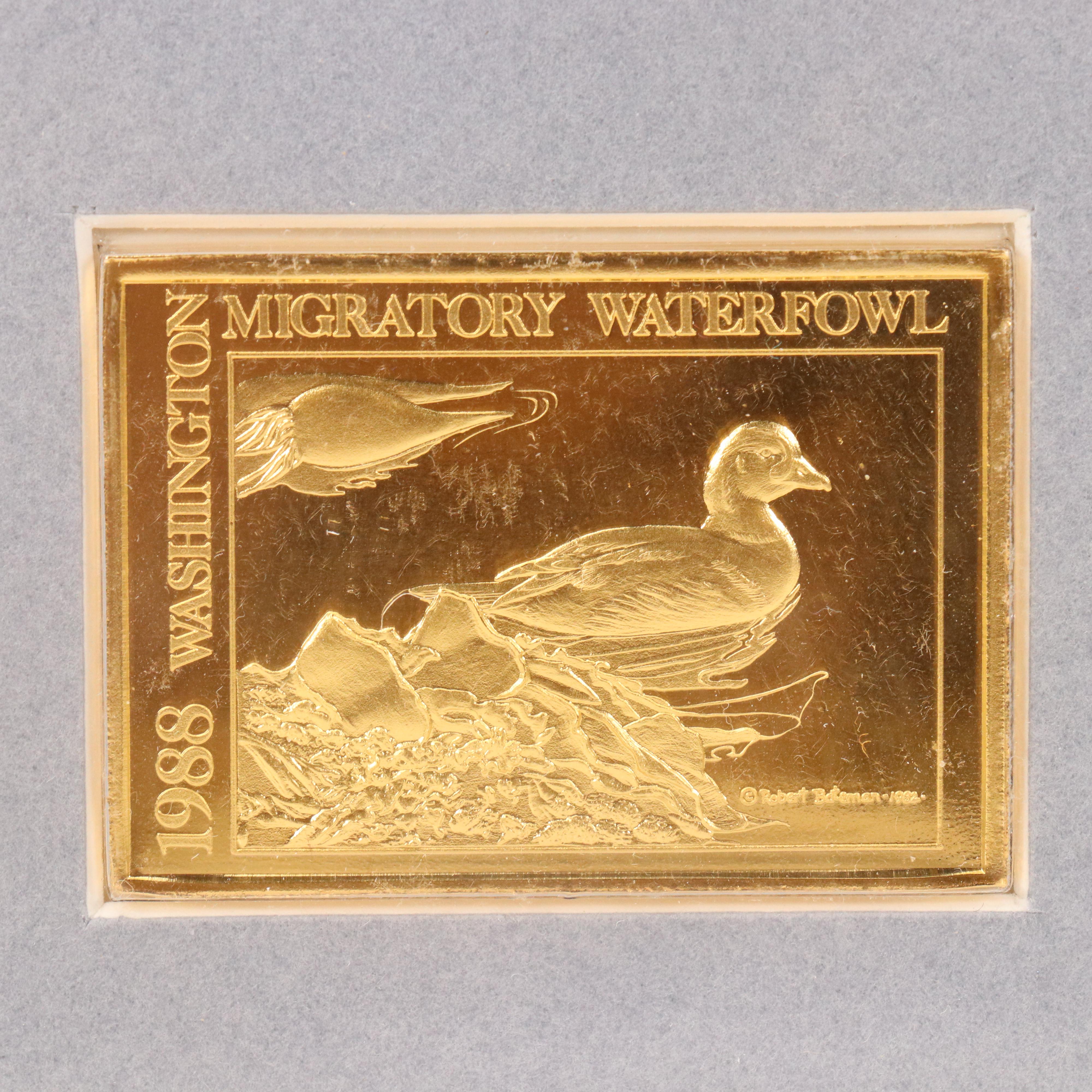 Set of Waterfowl Stamps, Including Washington Migratory Waterfowl, 1988