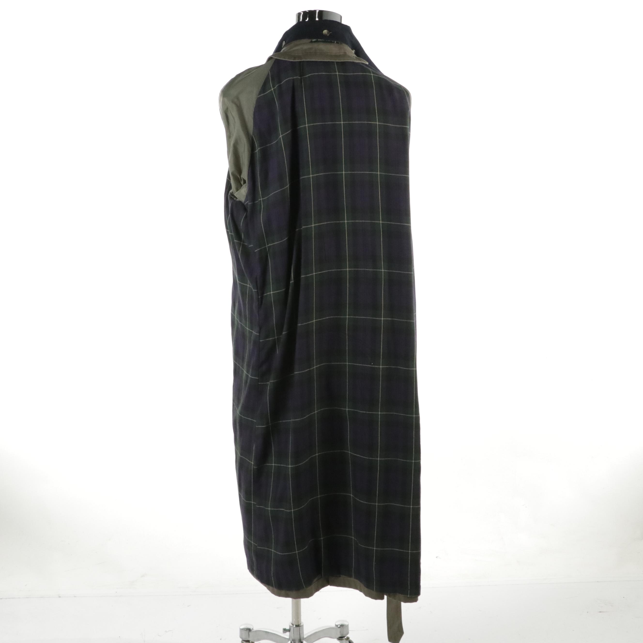 Men's Lauren Ralph Lauren Khaki Cotton Twill Trench Coat with Plaid Wool Lining