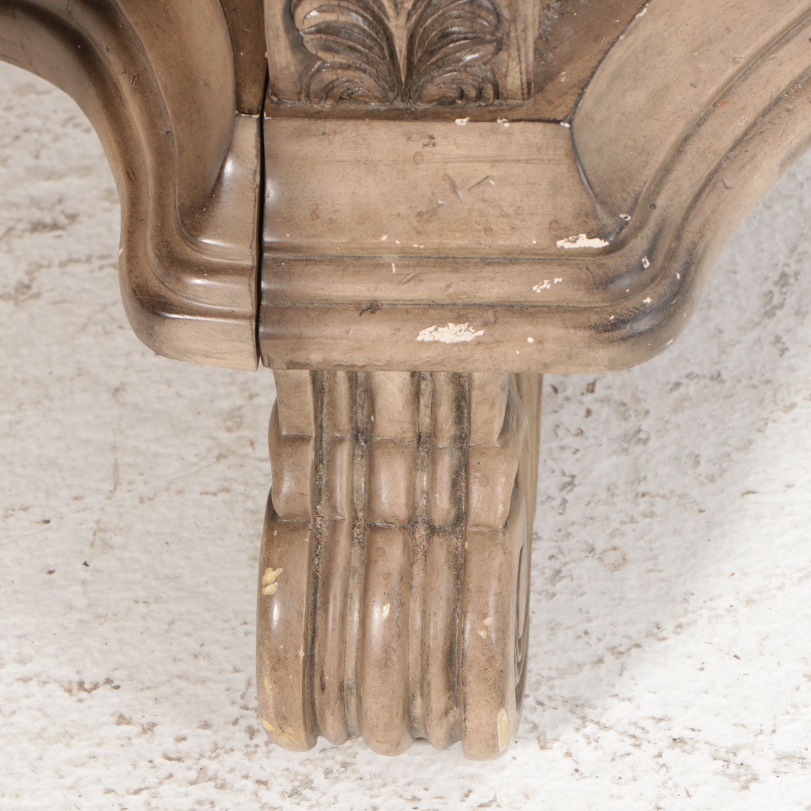 Pair of Michael Amini "Villa di Como" Marble Top Painted Wood Bachelor's Chests