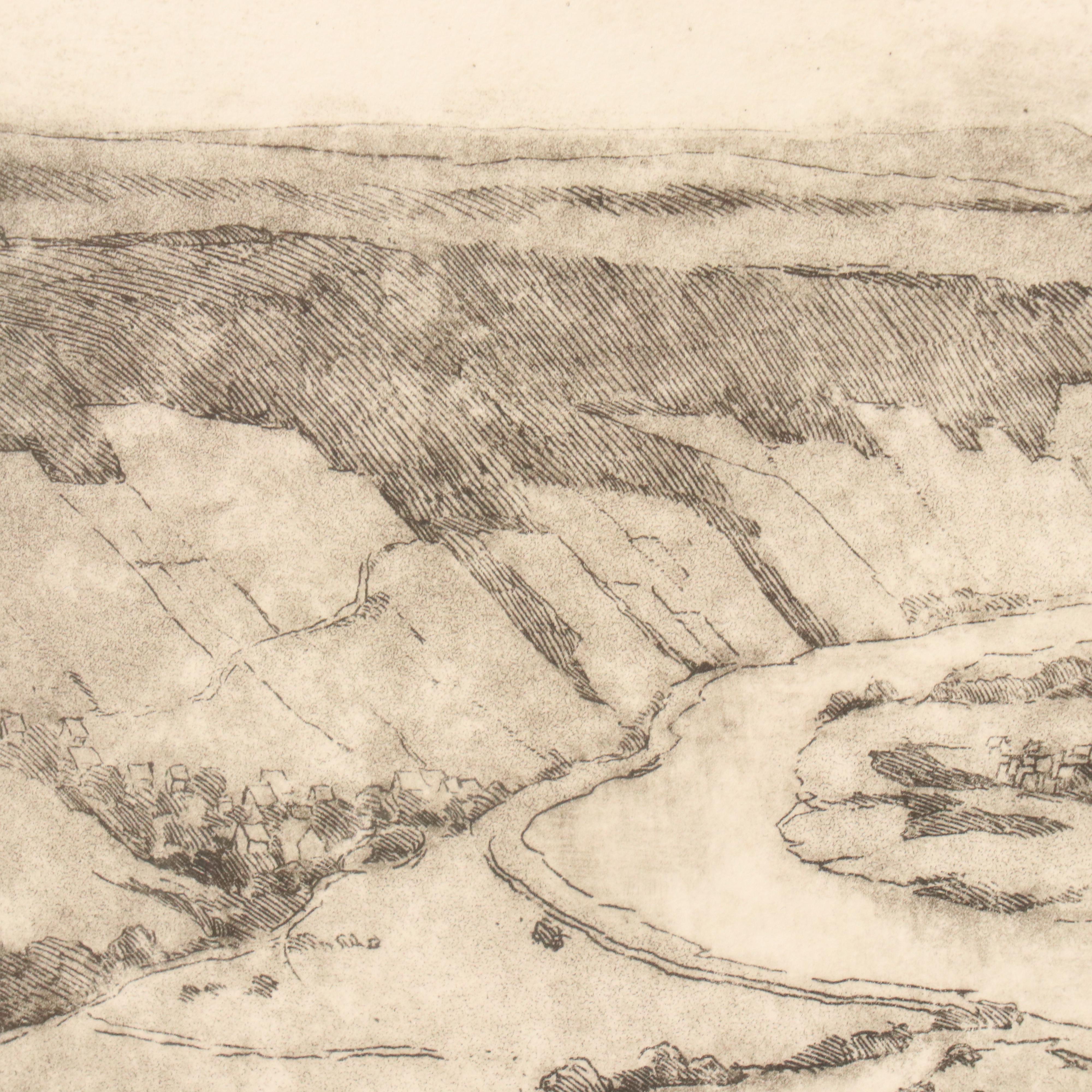 Aquatint Etchings After Heinrich Gesemann of Beilstein and Starkenburn